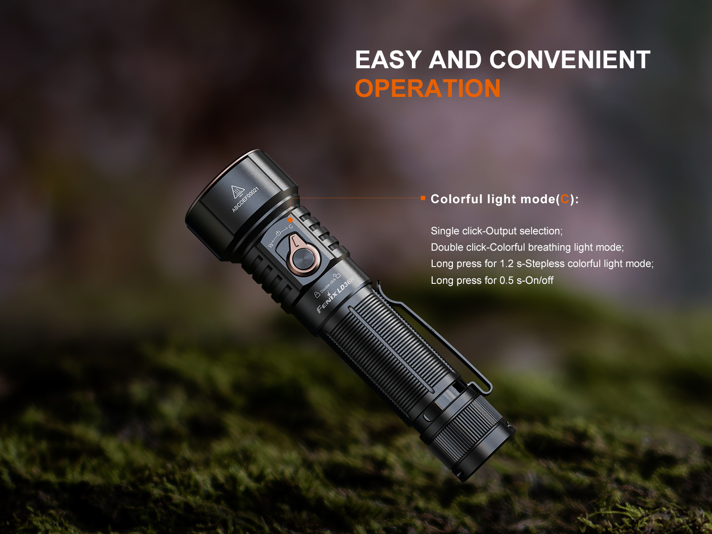 Fenix LD36R Multicolor Flashlight - Energize Trek