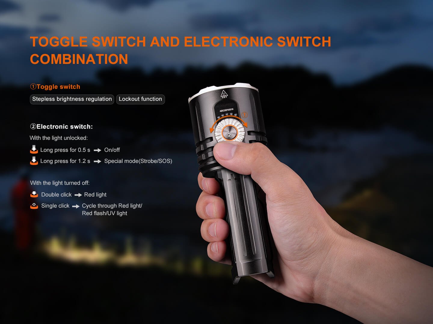 Fenix LR35R PRO Rechargeable Palm-Sized Searchlight - Energize Trek