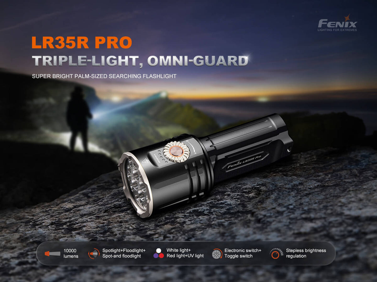 Fenix LR35R PRO Rechargeable Palm-Sized Searchlight - Energize Trek