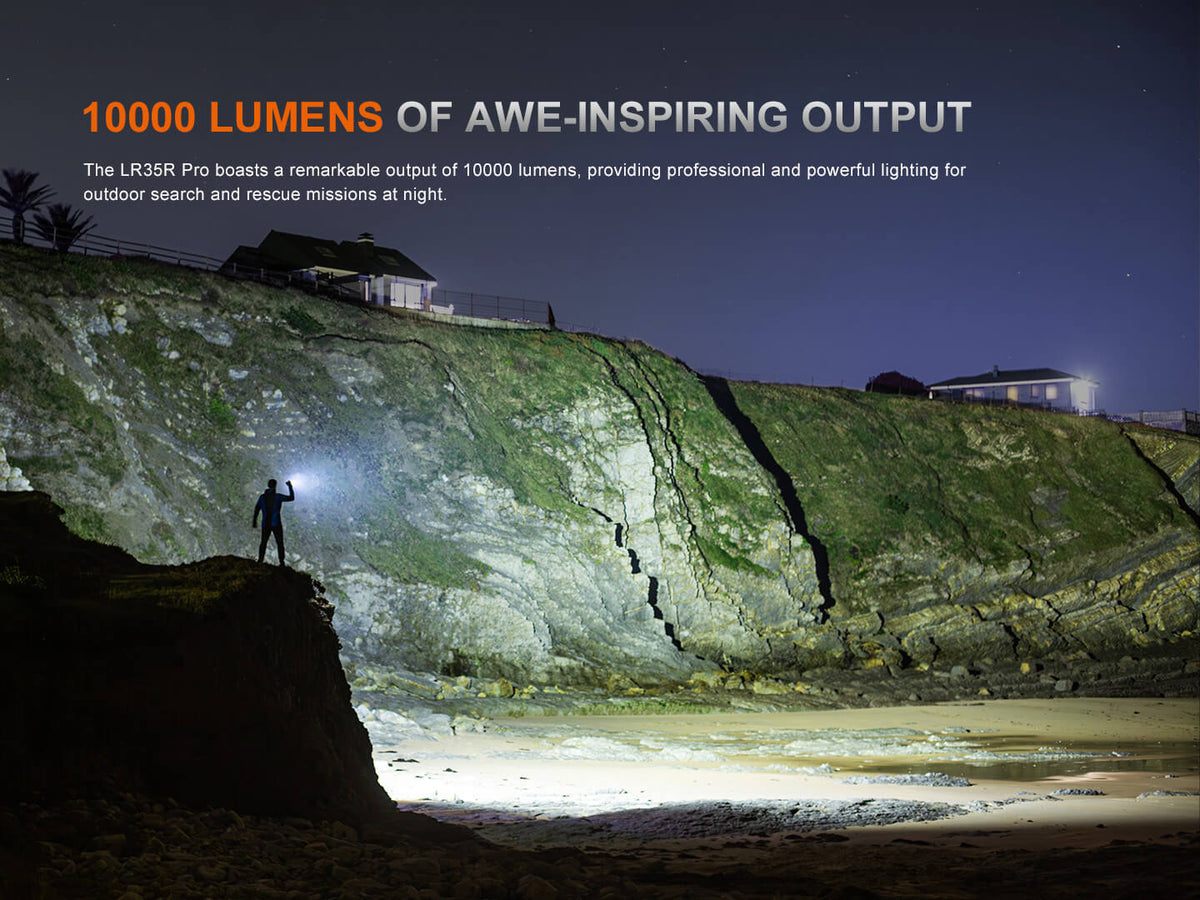 Fenix LR35R PRO Rechargeable Palm-Sized Searchlight - Energize Trek
