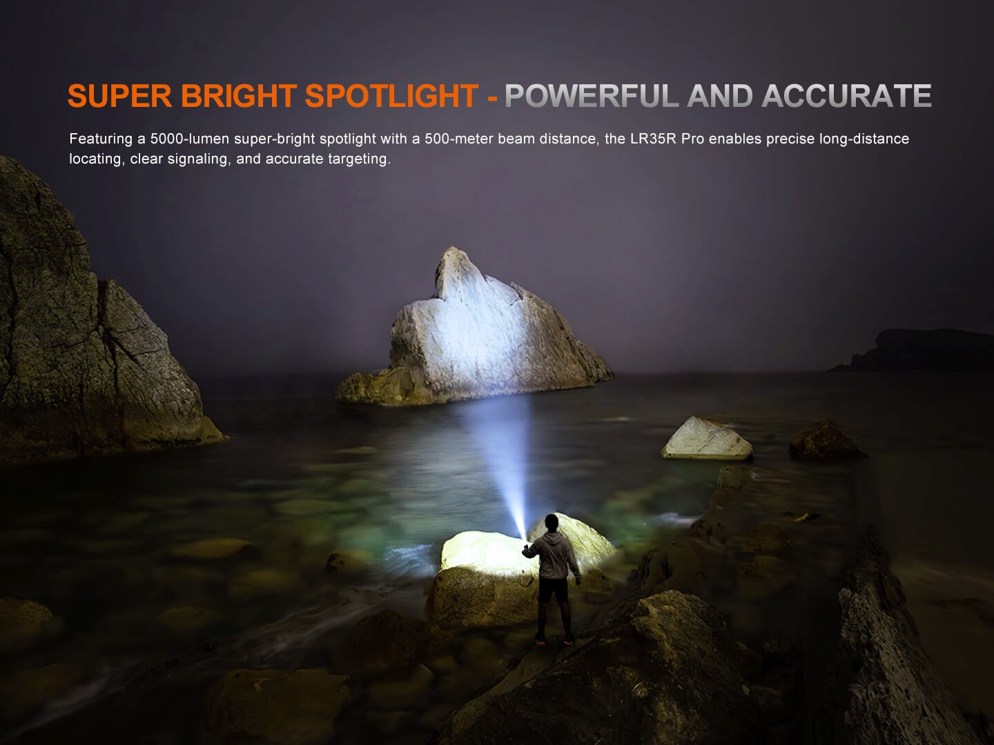Fenix LR35R PRO Rechargeable Palm-Sized Searchlight - Energize Trek