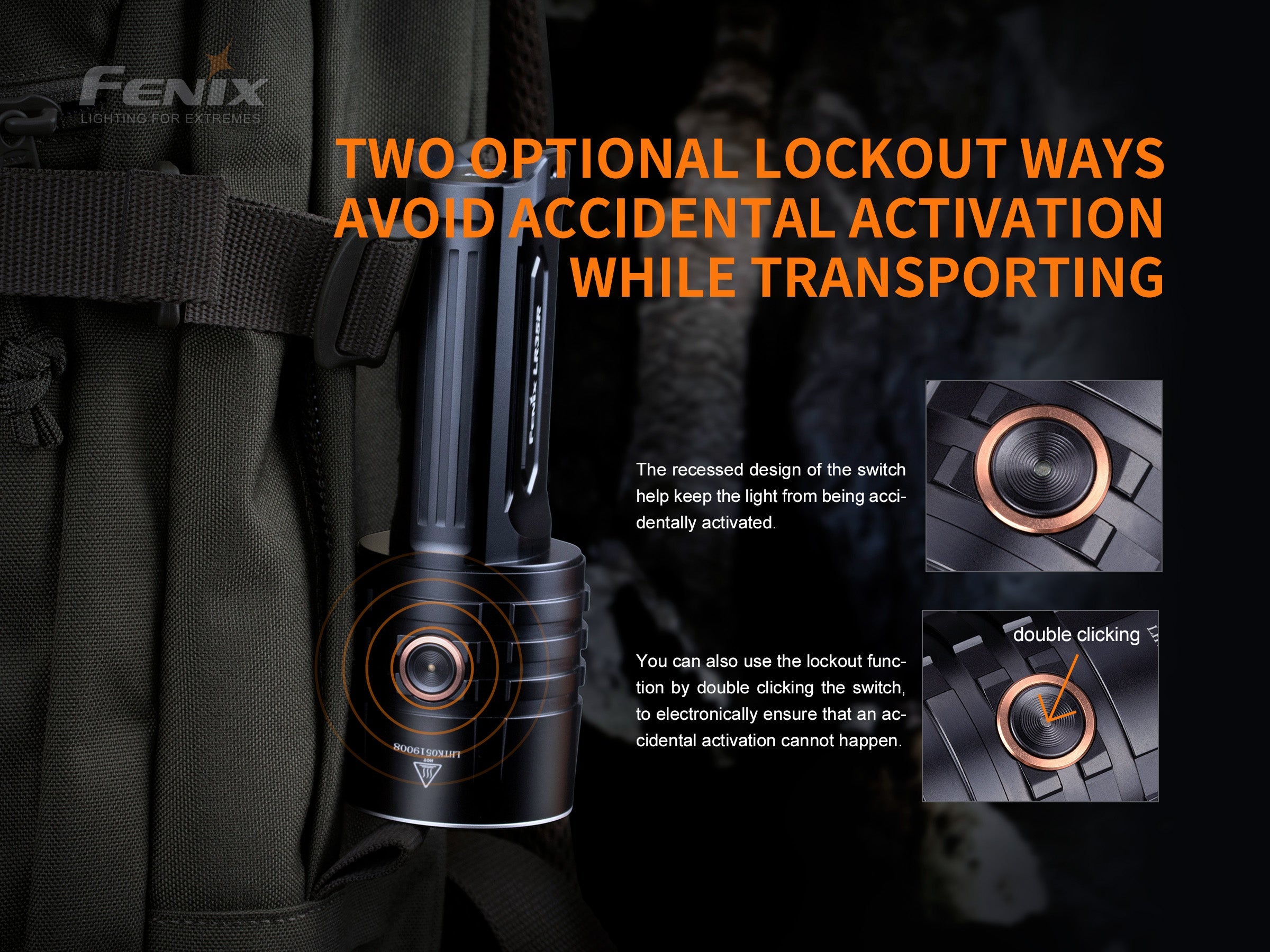 Fenix LR35R Rechargeable LED Flashlight - 10,000 Lumens - Energize Trek