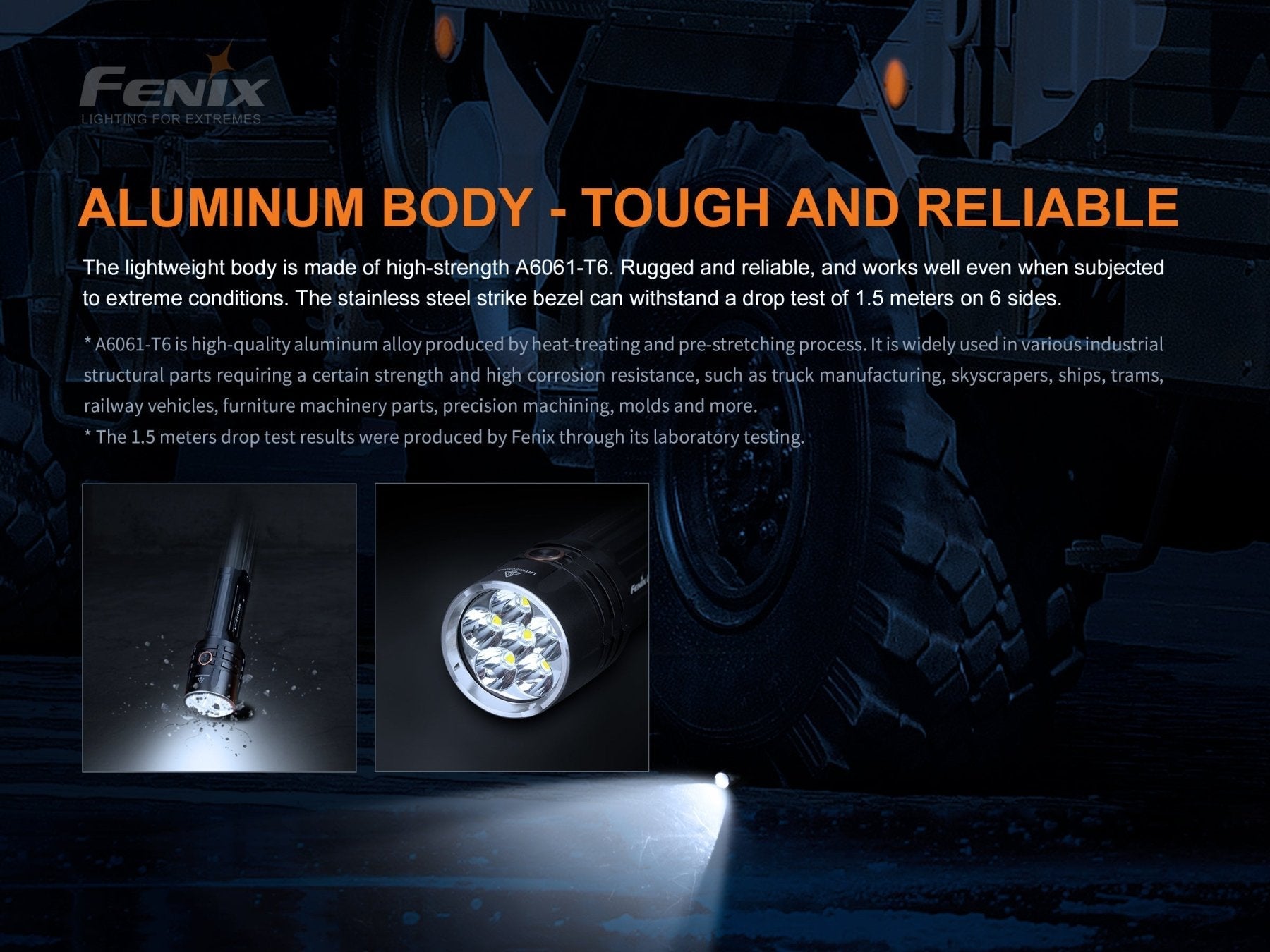 Fenix LR35R Rechargeable LED Flashlight - 10,000 Lumens - Energize Trek