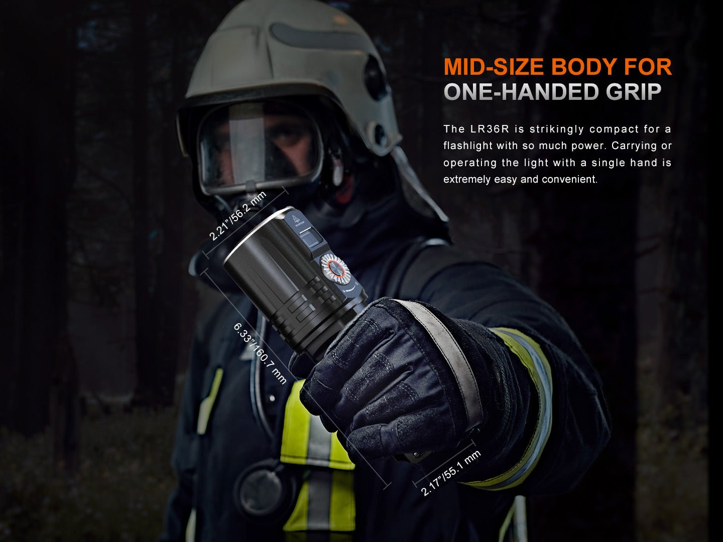 Fenix LR36R White Laser Searching Flashlight - Energize Trek