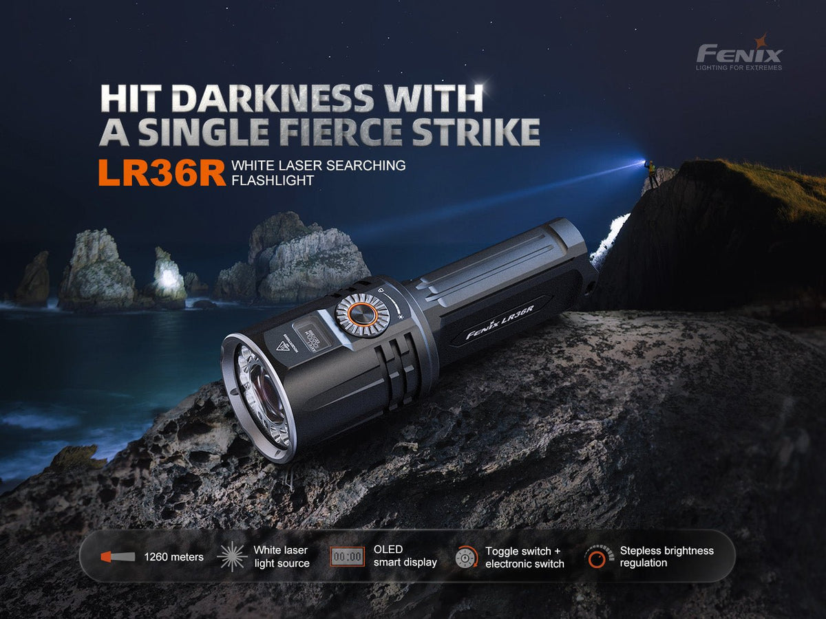 Fenix LR36R White Laser Searching Flashlight - Energize Trek