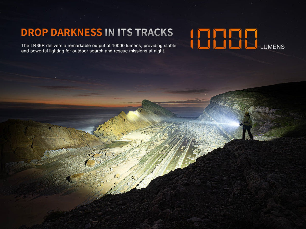Fenix LR36R White Laser Searching Flashlight - Energize Trek