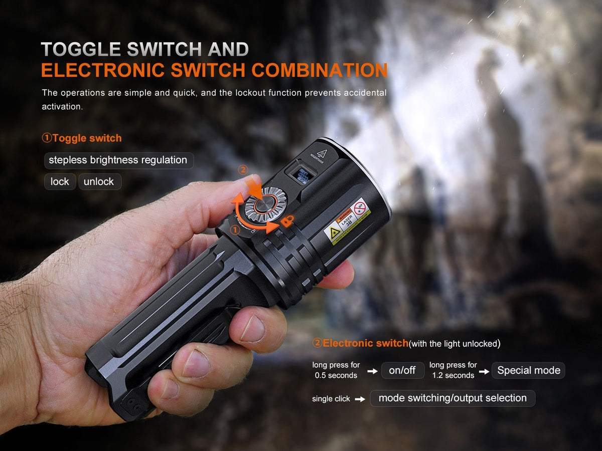 Fenix LR36R White Laser Searching Flashlight - Energize Trek
