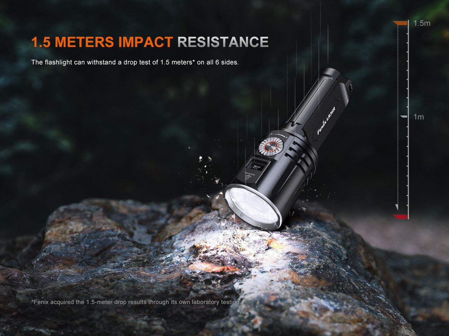 Fenix LR36R White Laser Searching Flashlight - Energize Trek