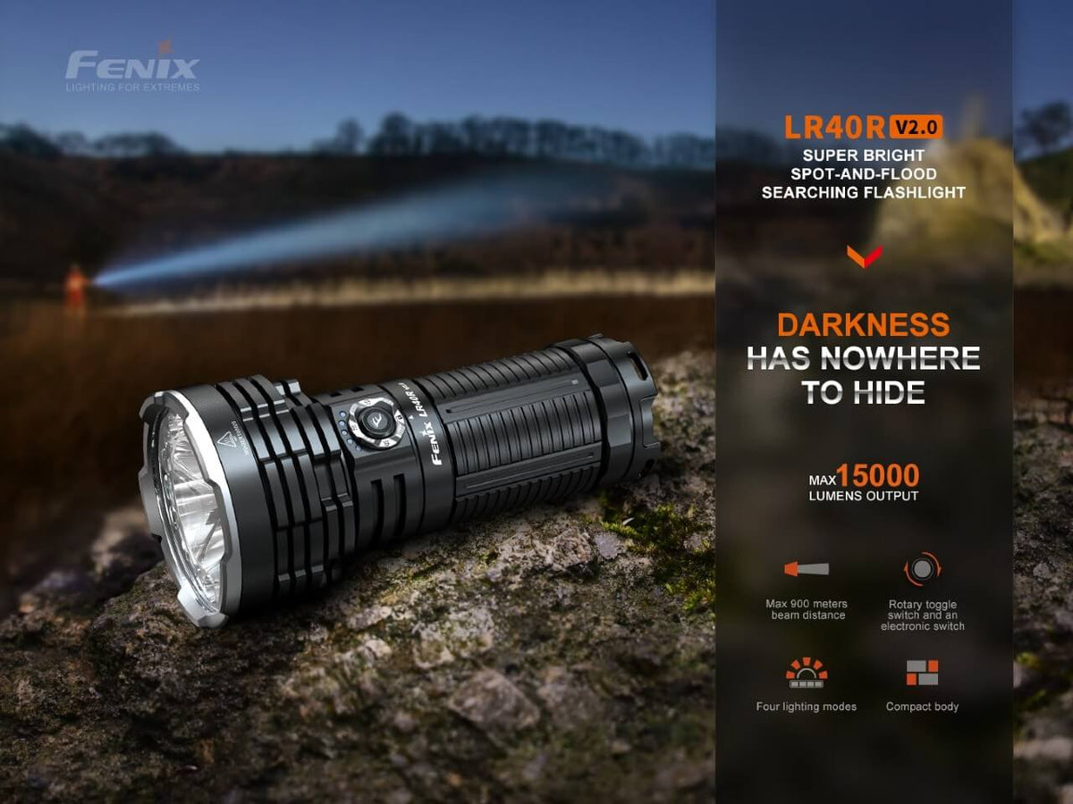 Fenix LR40R V2.0 Rechargeable LED Searchlight - Energize Trek