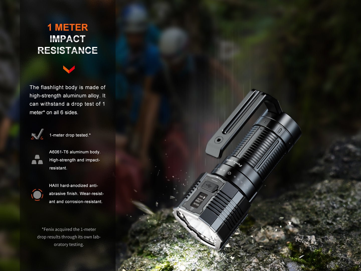 Fenix LR60R Rotary Switch Rechargeable Searchlight - 21000 Lumens - Energize Trek