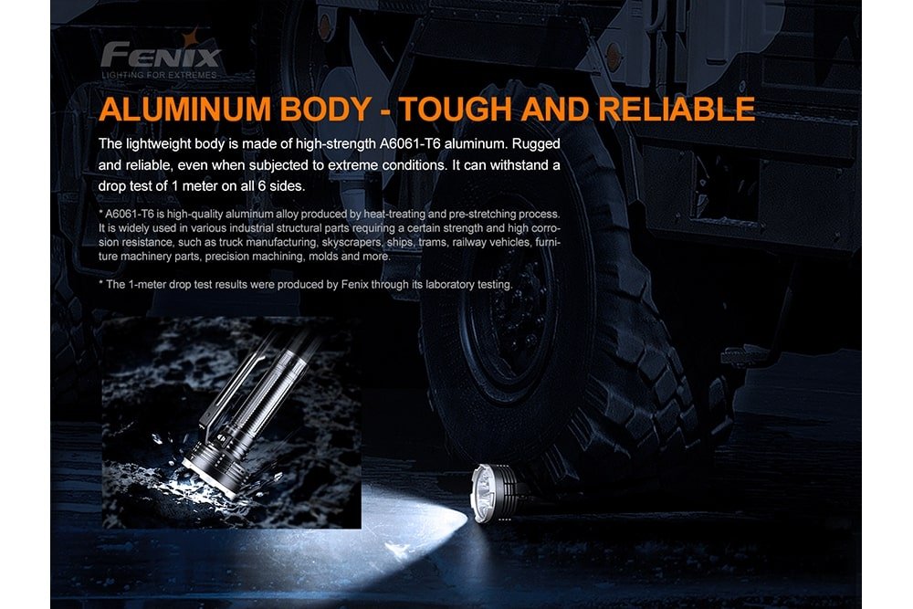 Fenix LR80R Rechargeable LED Searchlight - 18000 Lumens - Energize Trek