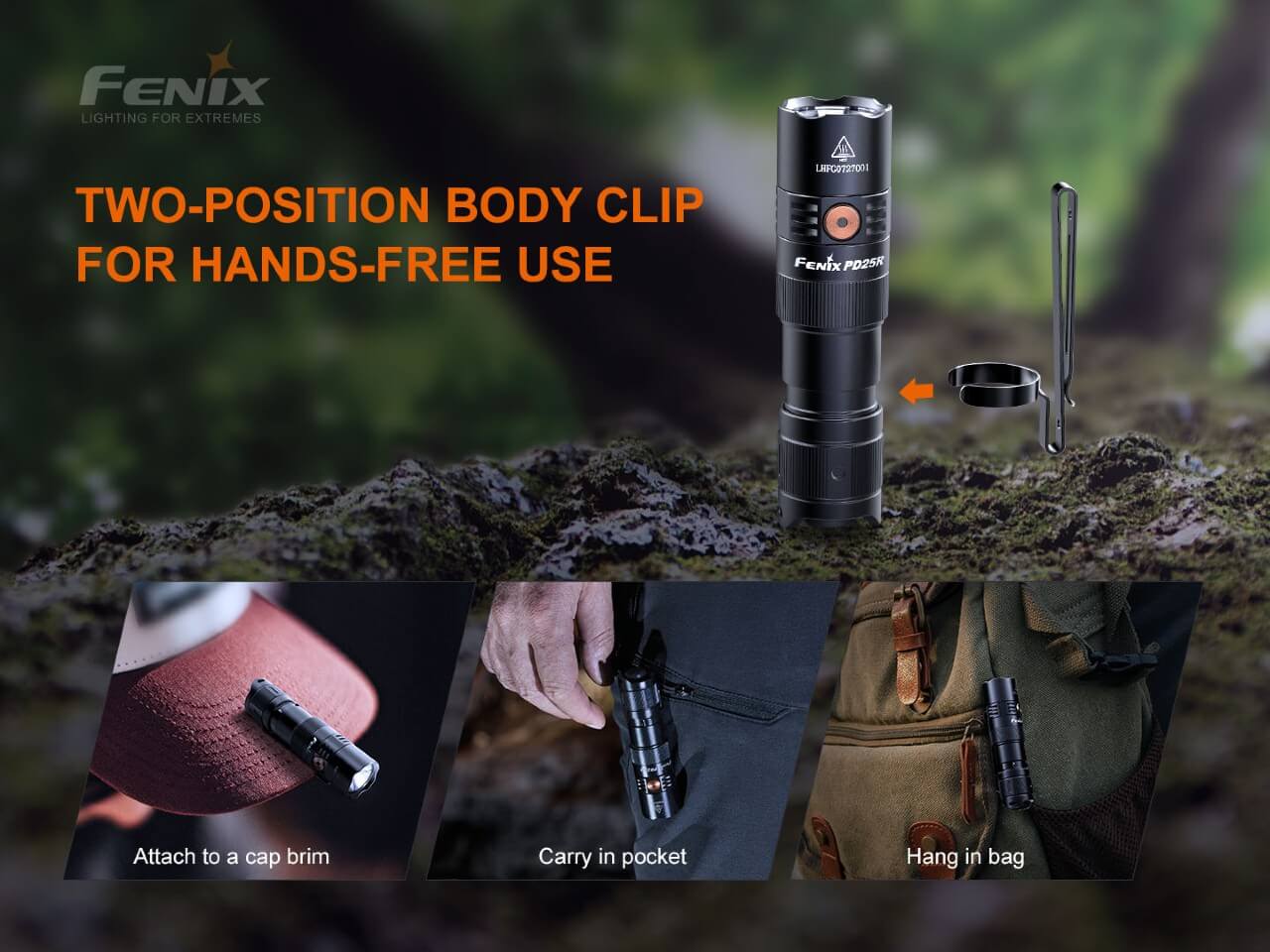 Fenix PD25R Rechargeable LED Flashlight - Energize Trek