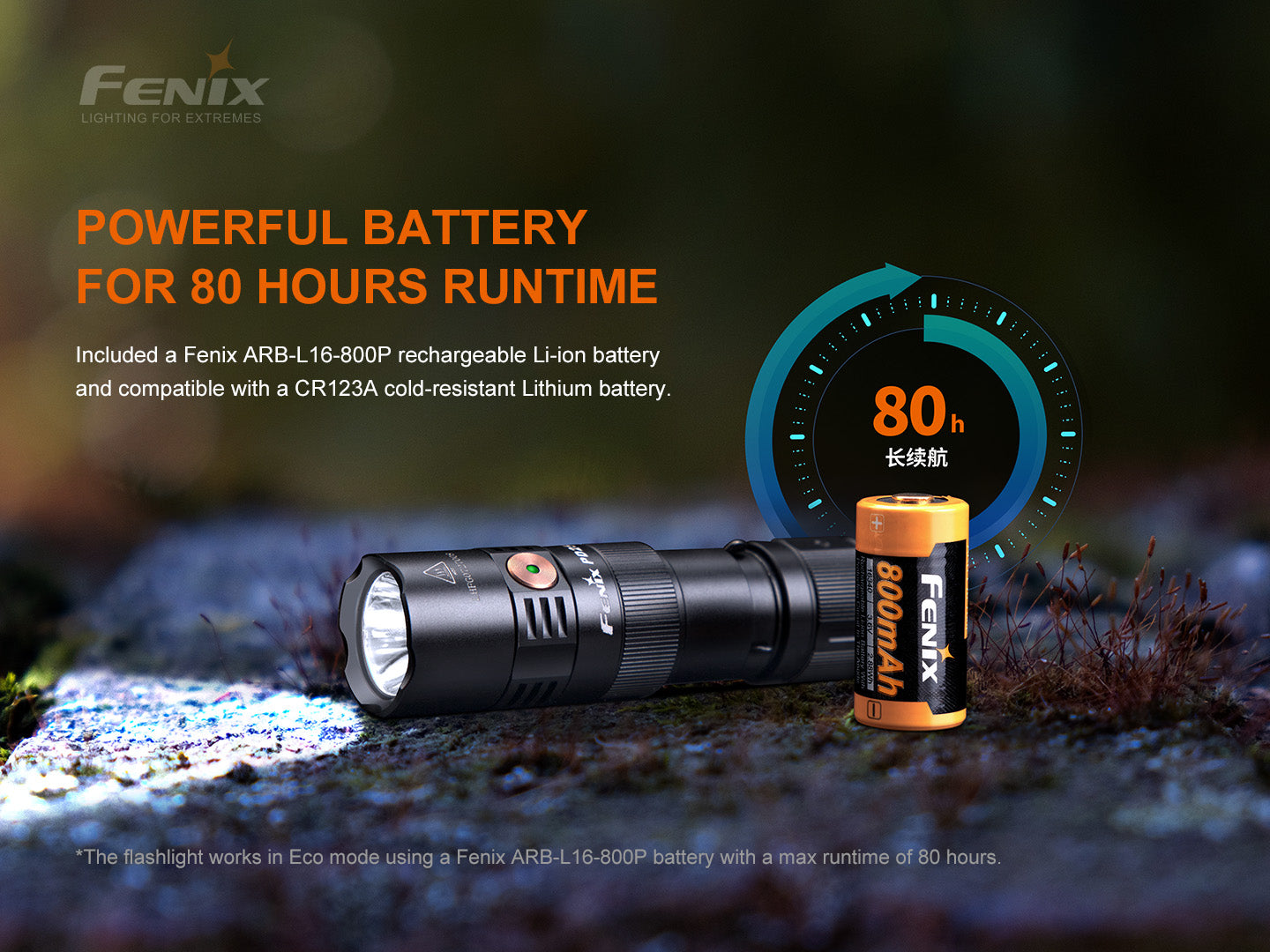 Fenix PD25R Rechargeable LED Flashlight - Energize Trek