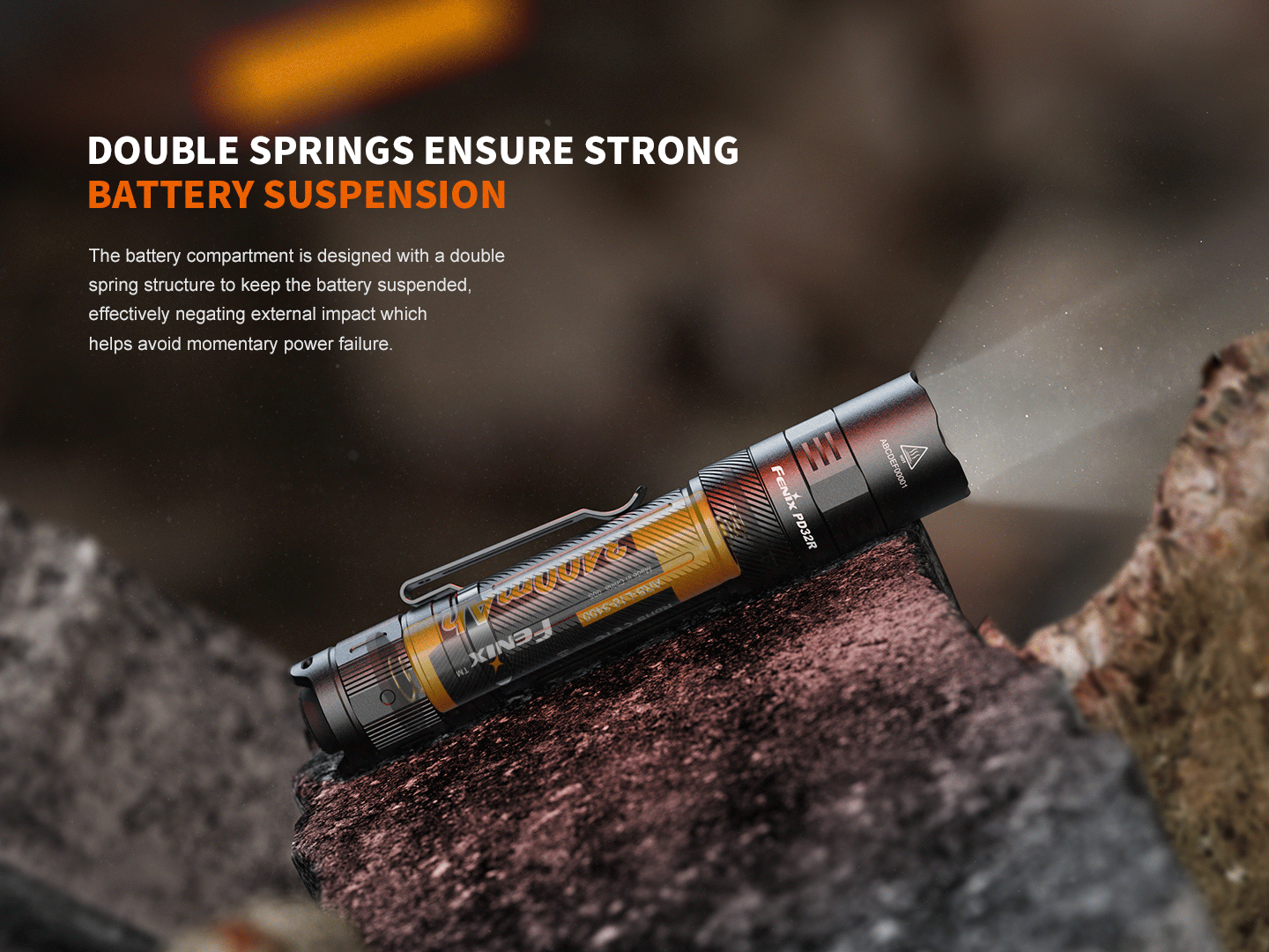 Fenix PD32R Rechargeable Silent Switch LED Flashlight - Energize Trek