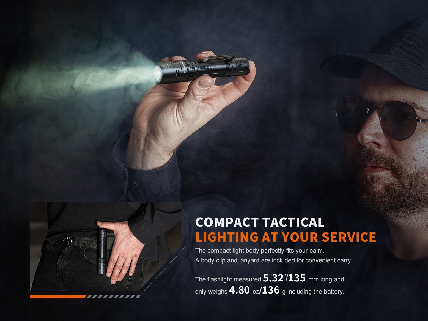 Fenix PD32R Rechargeable Silent Switch LED Flashlight - Energize Trek
