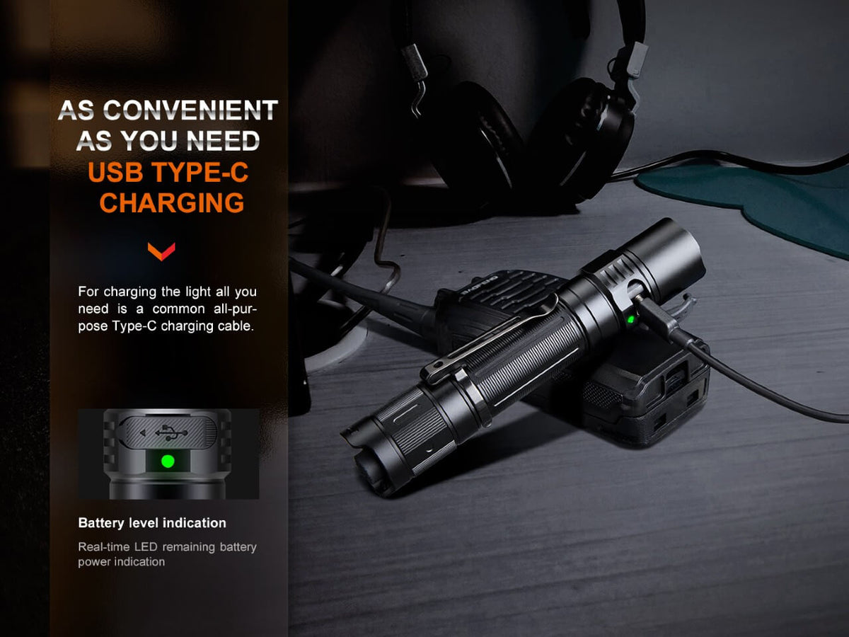 Fenix PD35R Compact Rechargeable Tactical Flashlight - Energize Trek
