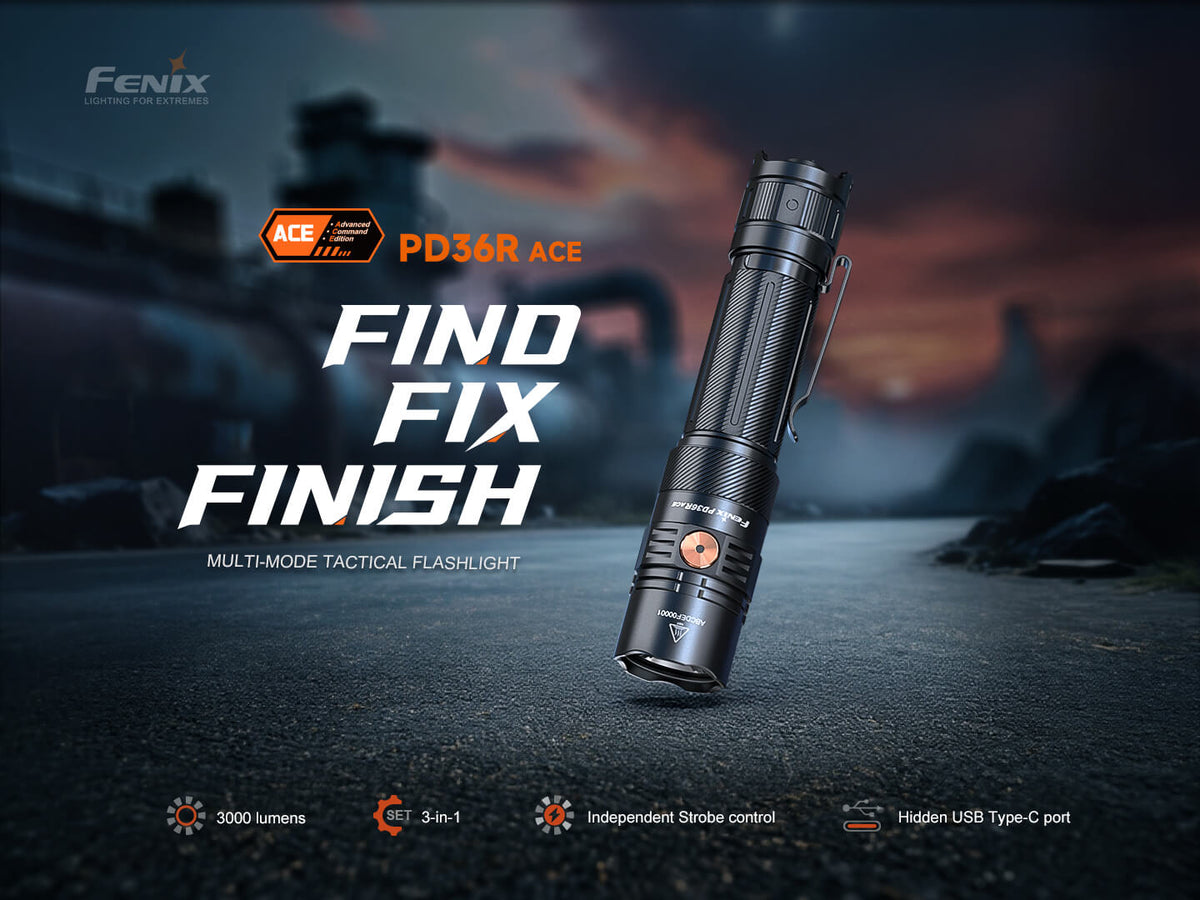 Fenix PD36R ACE Customizable Multi-Mode Flashlight - Energize Trek