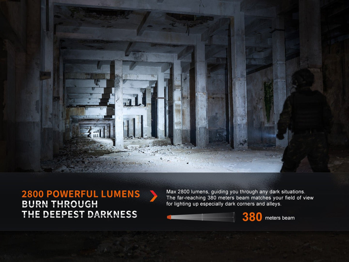 Fenix PD36R Pro 2800 Lumen Flashlight - Energize Trek