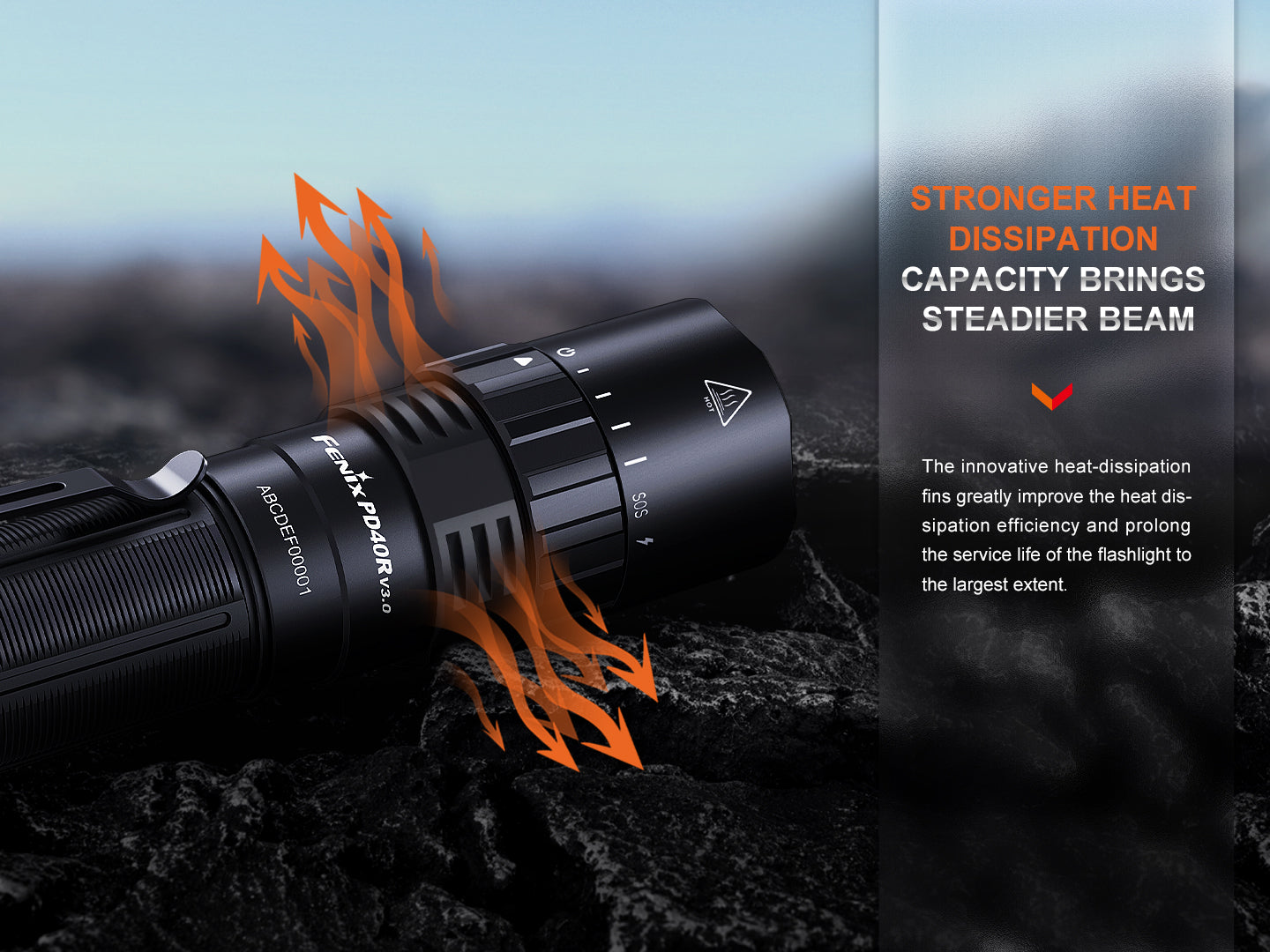 Fenix PD40R V3 Rechargeable Flashlight - Energize Trek