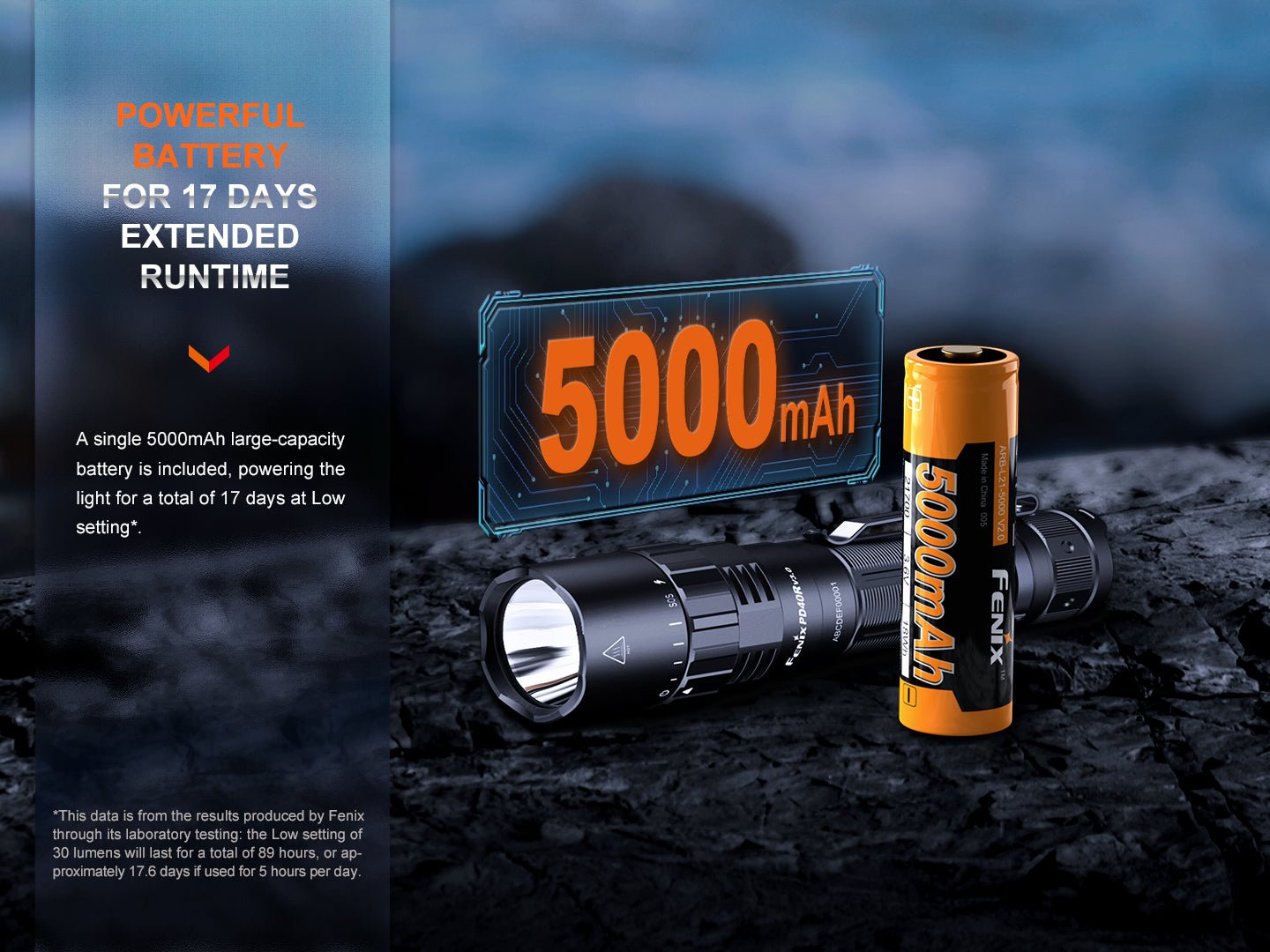 Fenix PD40R V3 Rechargeable Flashlight - Energize Trek