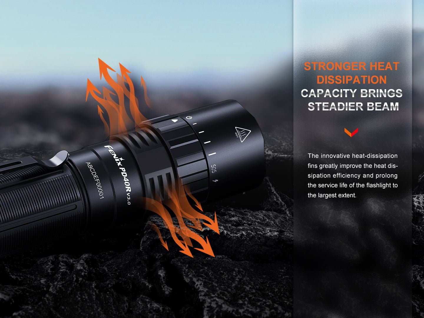 Fenix PD40R V3 Rechargeable Flashlight - Energize Trek