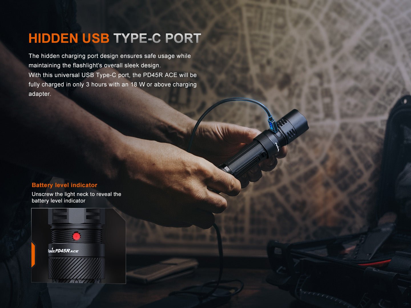 Fenix PD45R ACE Multi-Mode Tactical Flashlight - Energize Trek