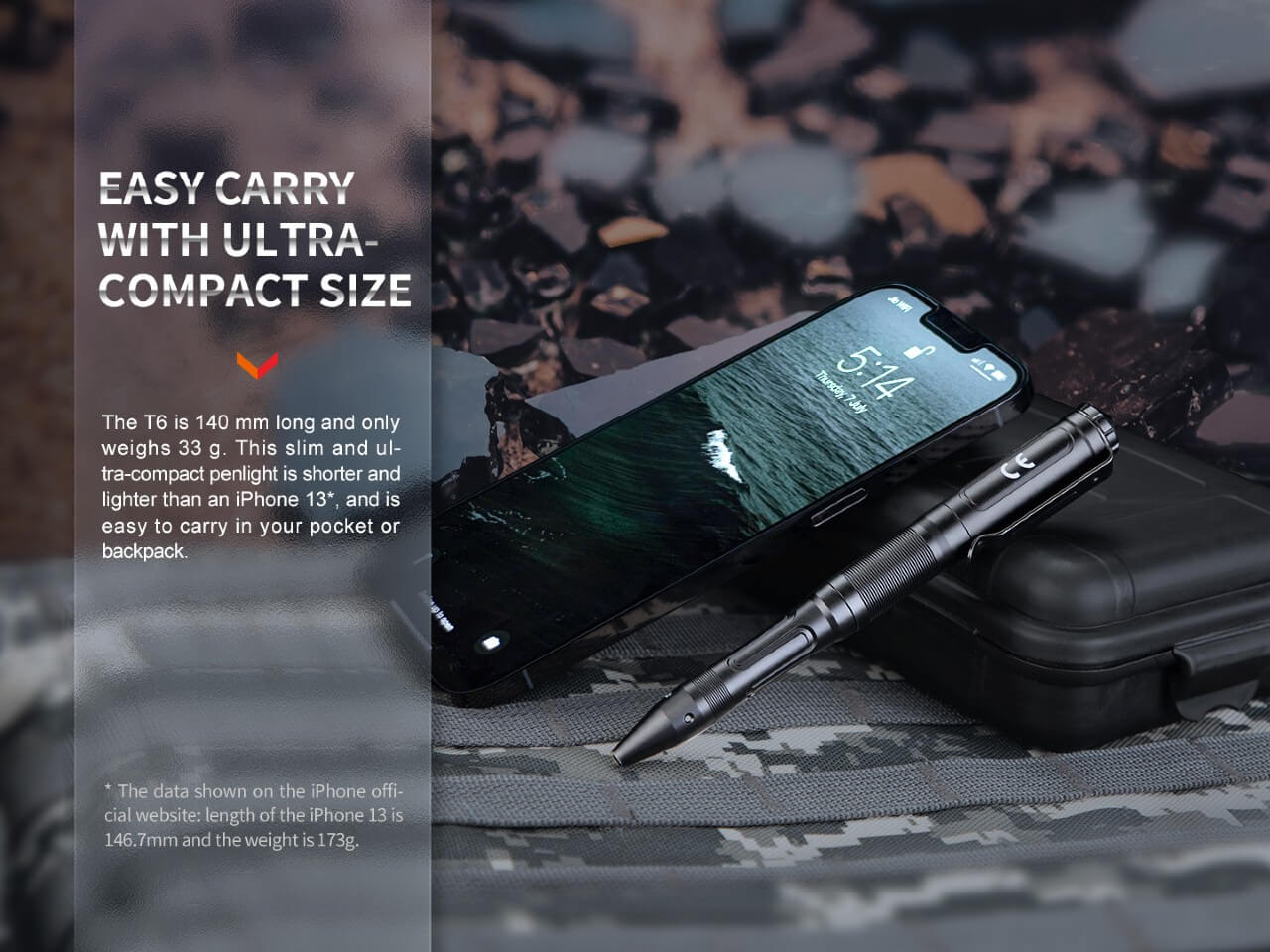 Fenix T6 Tactical LED Penlight - Energize Trek