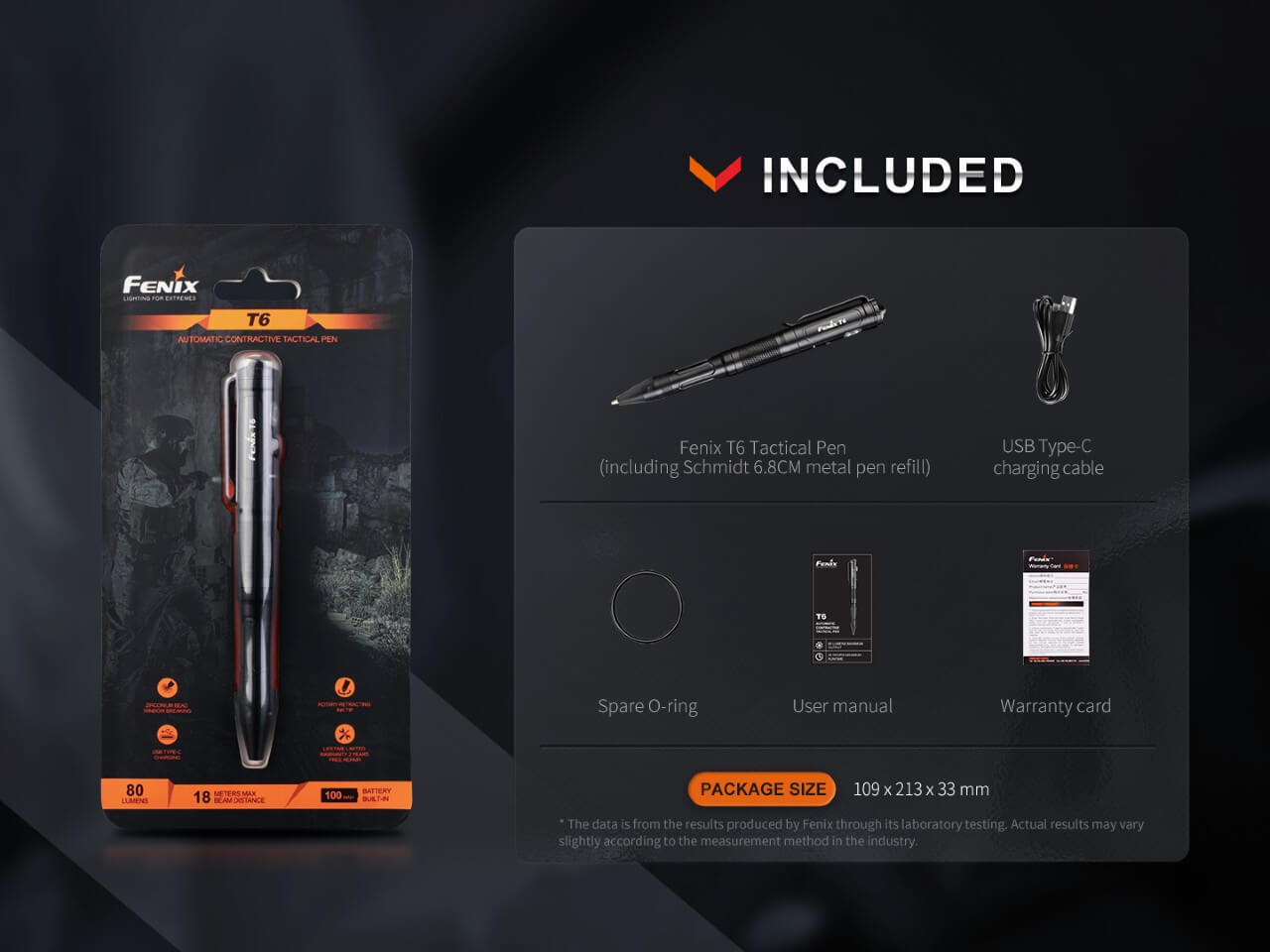 Fenix T6 Tactical LED Penlight - Energize Trek