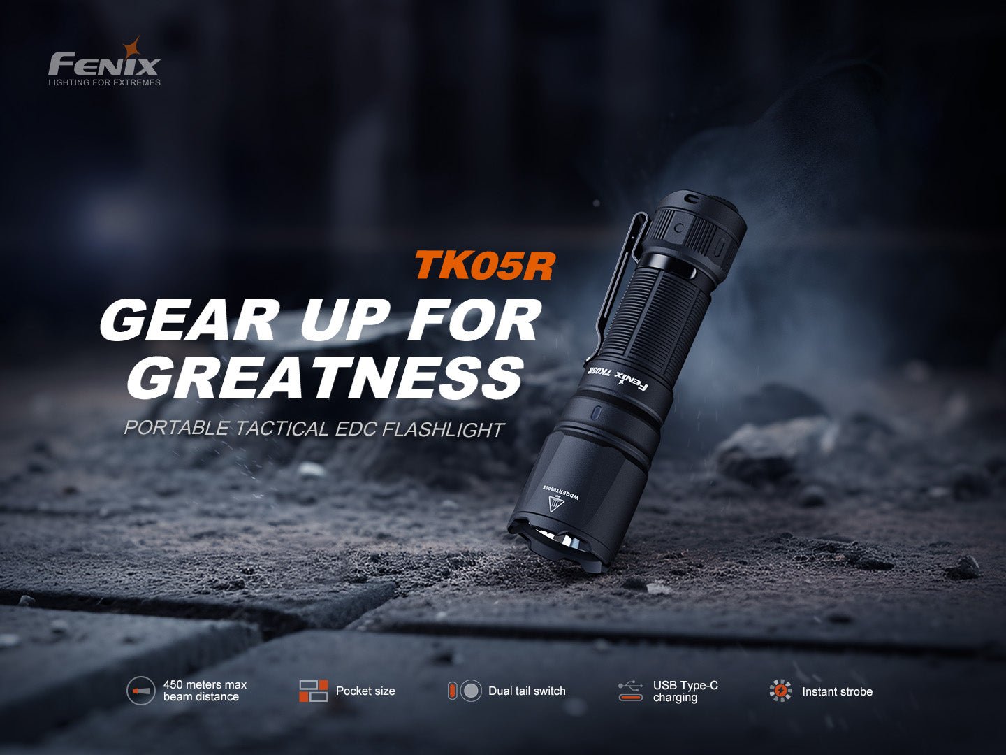 Fenix TK05R Compact Tactical EDC Flashlight - Energize Trek