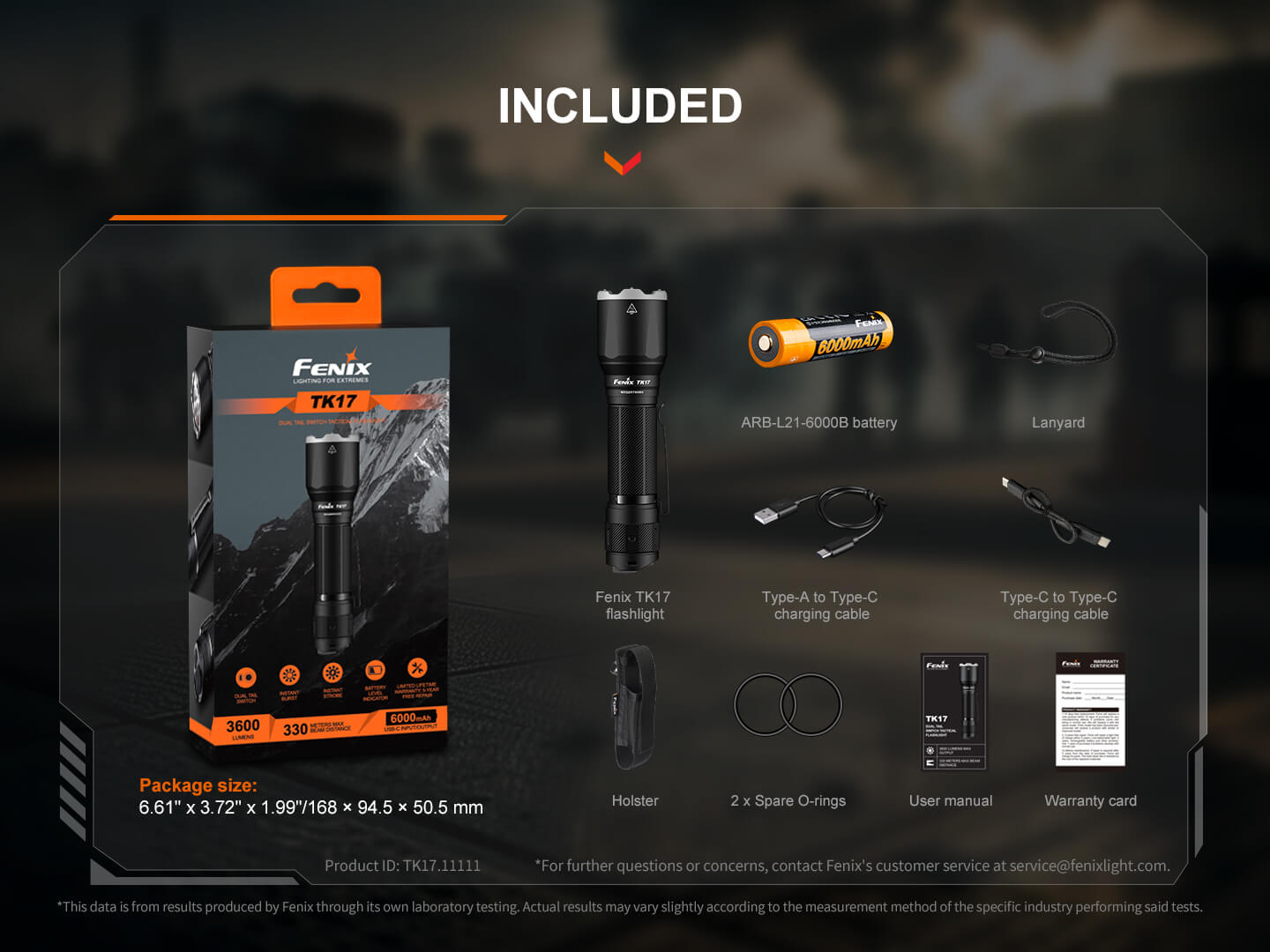 Fenix TK17 Dual Switch Tactical Flashlight - Energize Trek