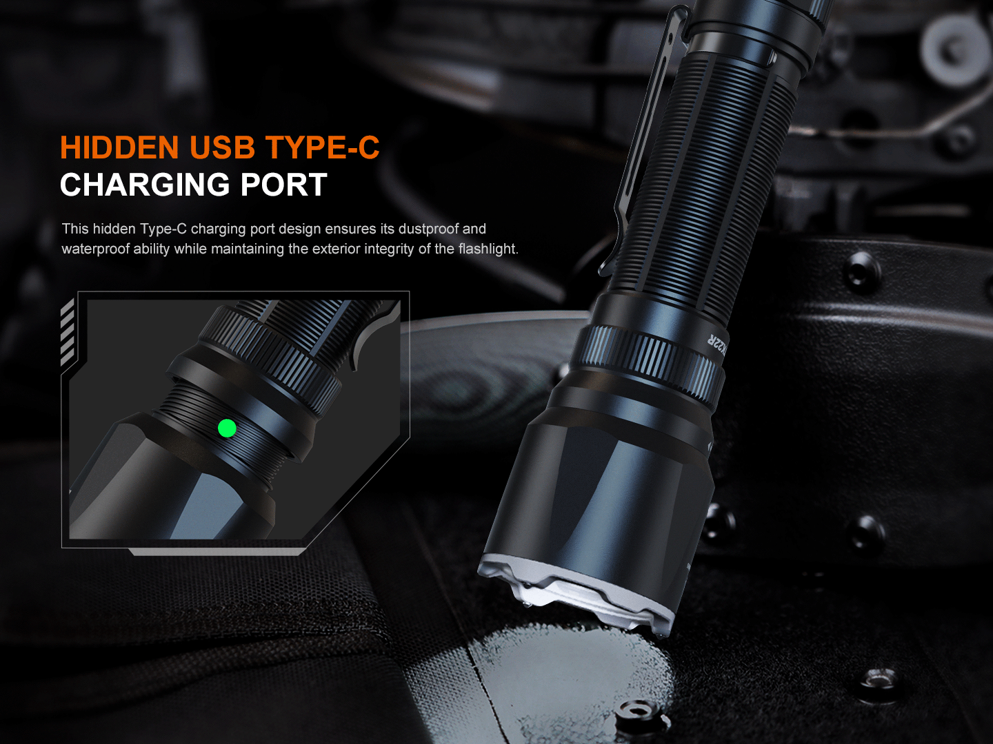 Fenix TK22R Rechargeable Tactical & Duty Flashlight - Energize Trek