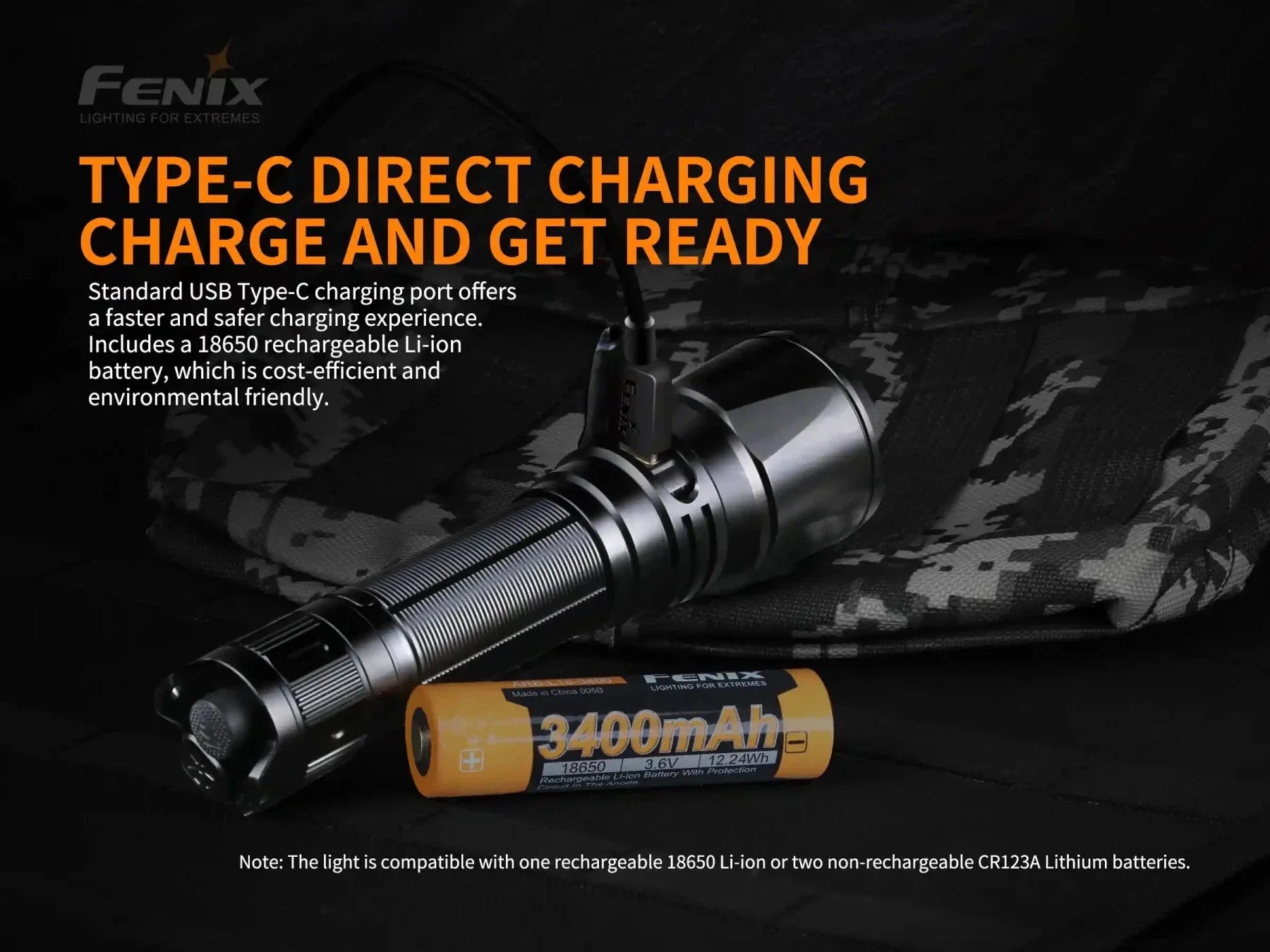 Fenix TK26R Tactical LED Flashlight - 1500 Lumens - Energize Trek