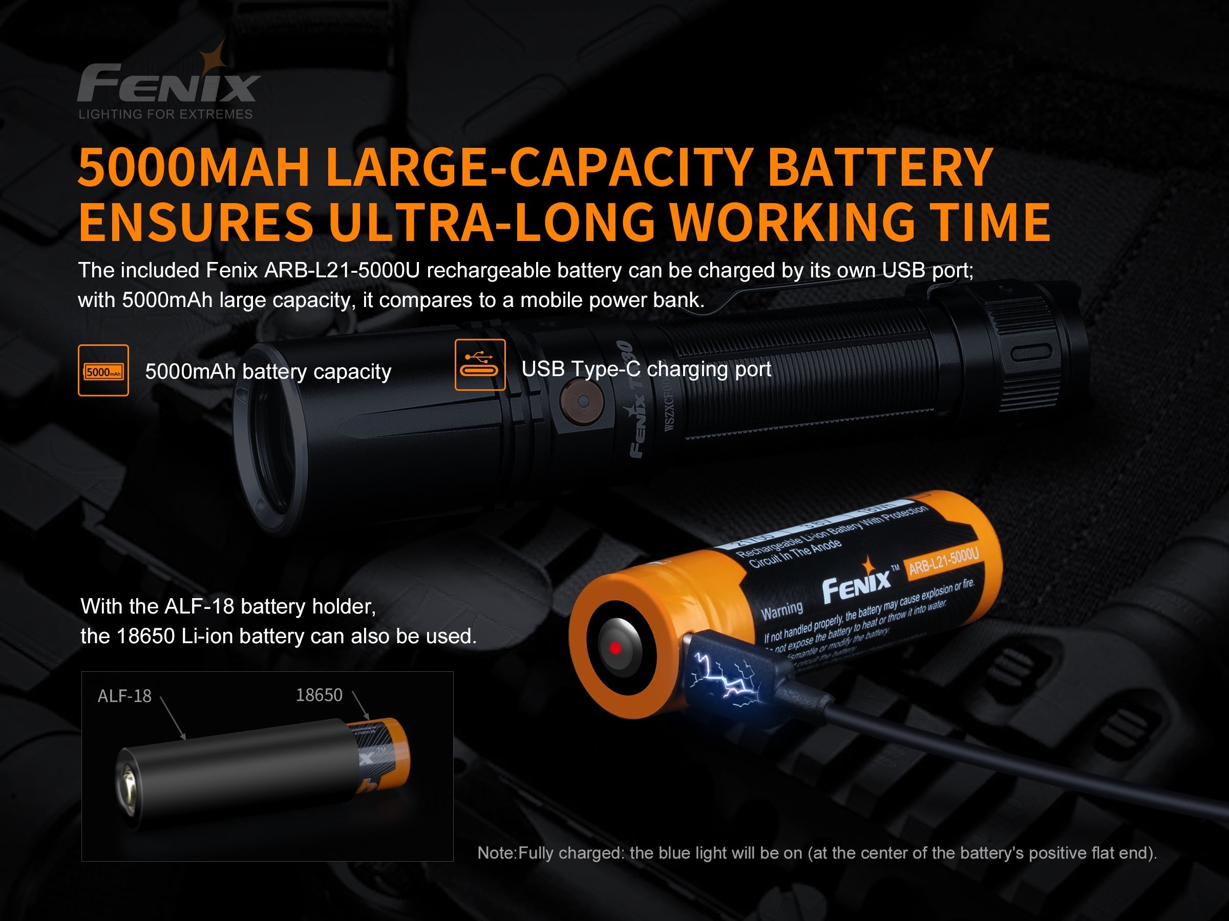 Fenix TK30 White Laser LED Flashlight - Energize Trek