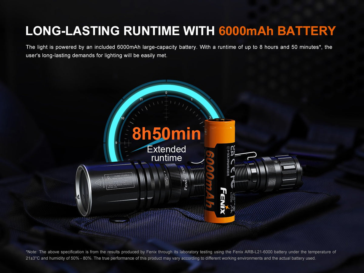 Fenix TK30R Tactical White Laser Rechargeable Flashlight - Energize Trek