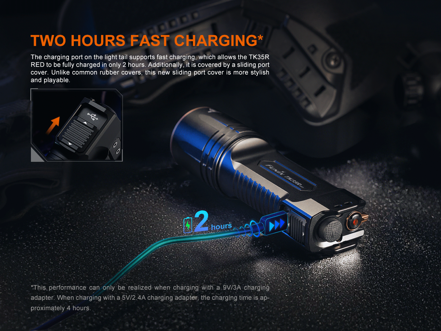 Fenix TK35R Rechargeable High-Performance Tactical Flashlight - Energize Trek