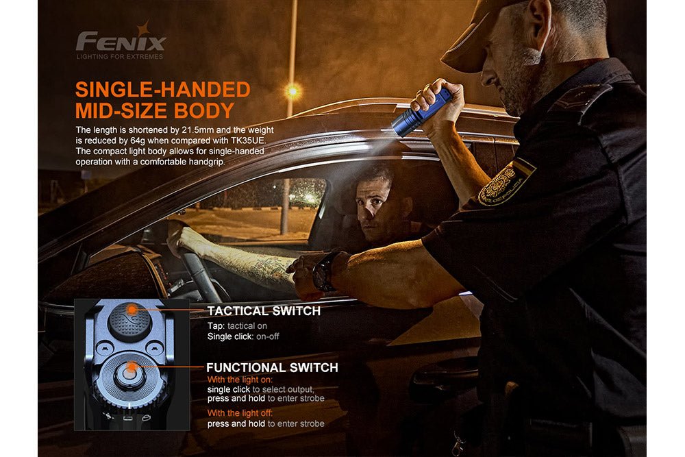 Fenix TK35UE V2.0 Flashlight - 5000 Lumens - Energize Trek