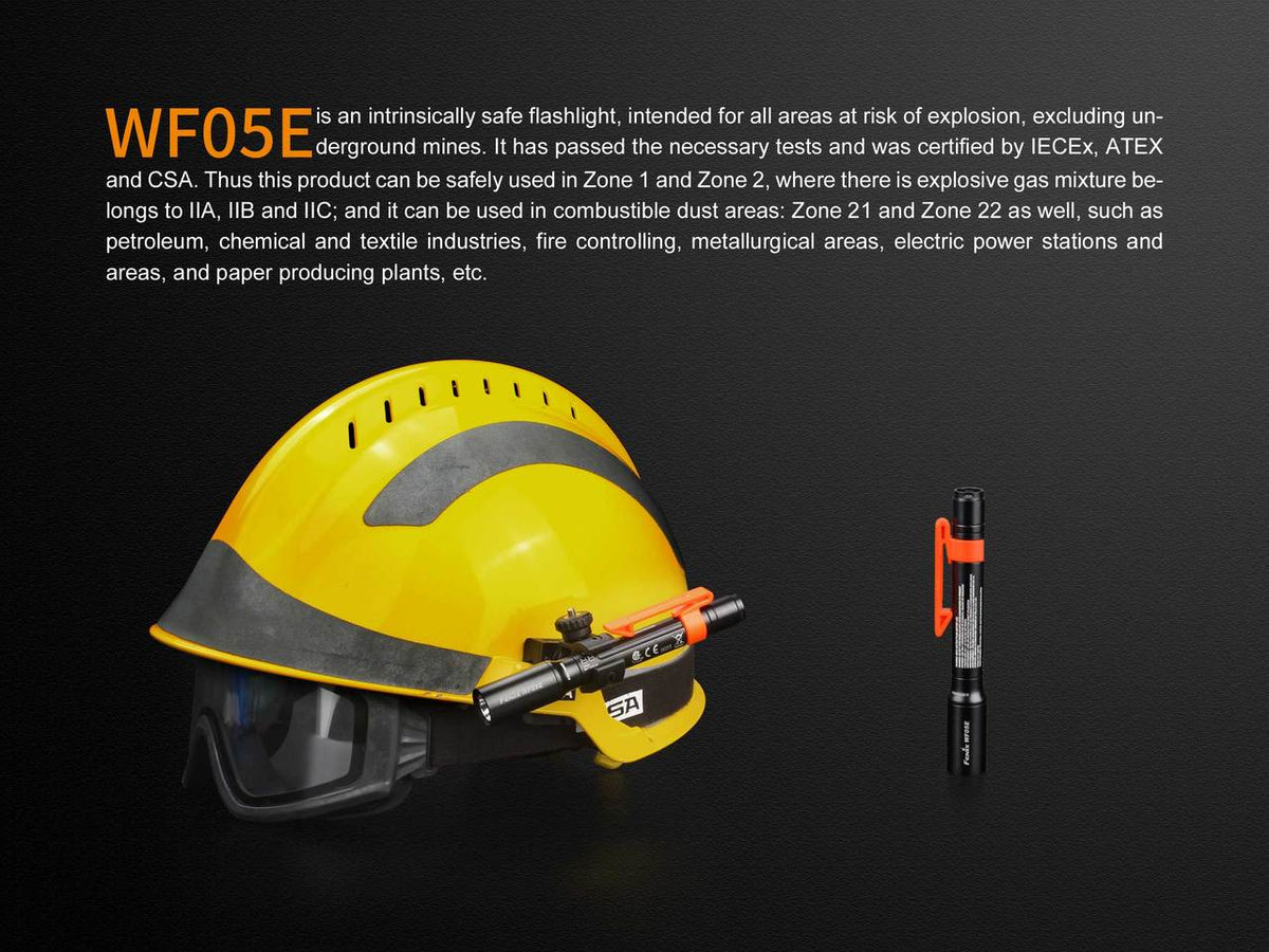 Fenix WF05E Intrinsically Safe Flashlight - Energize Trek