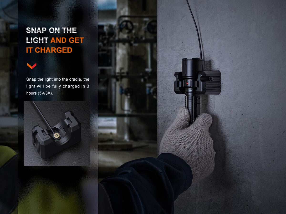 Fenix WF26R Cradle Charging LED Work Flashlight - Energize Trek