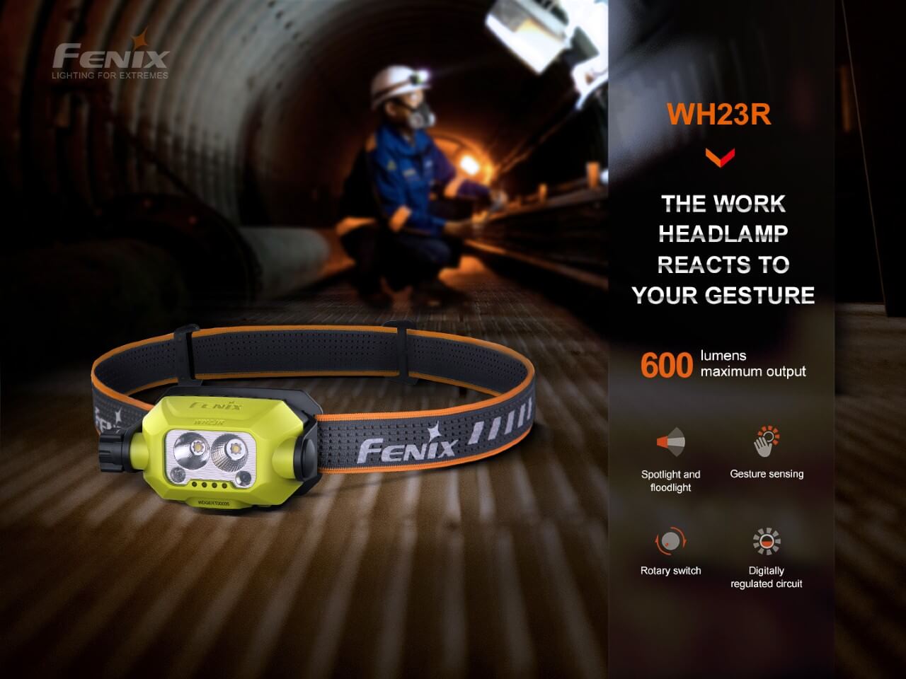 Fenix WH23R Gesture Sensing Industrial LED Headlamp - Energize Trek