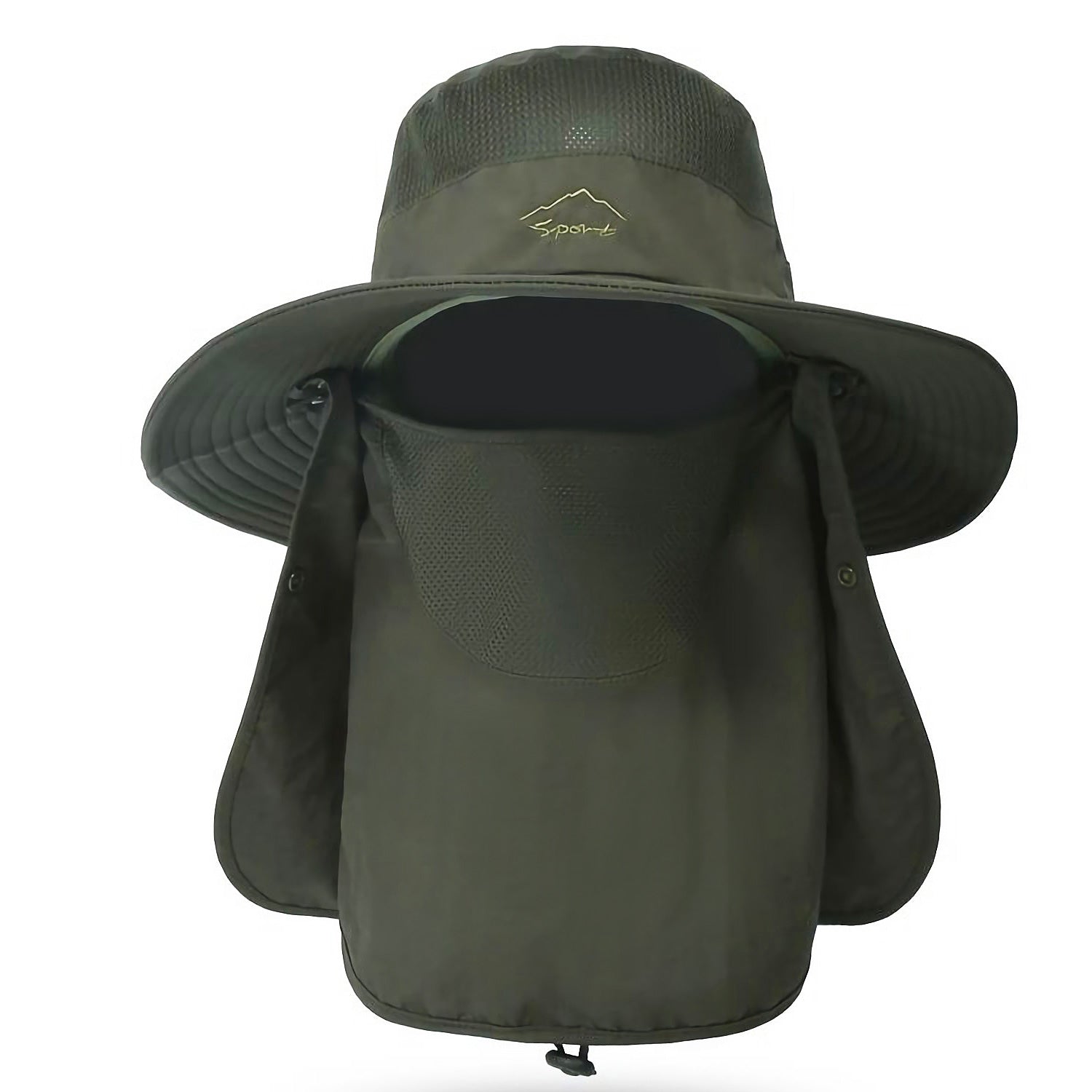 Fishing Bucket Hat Wide Brim Breathable Unisex Hat Sunlight-proof Removable Neck Face Fishing Cap For Fishing Hiking Traveling - Energize Trek
