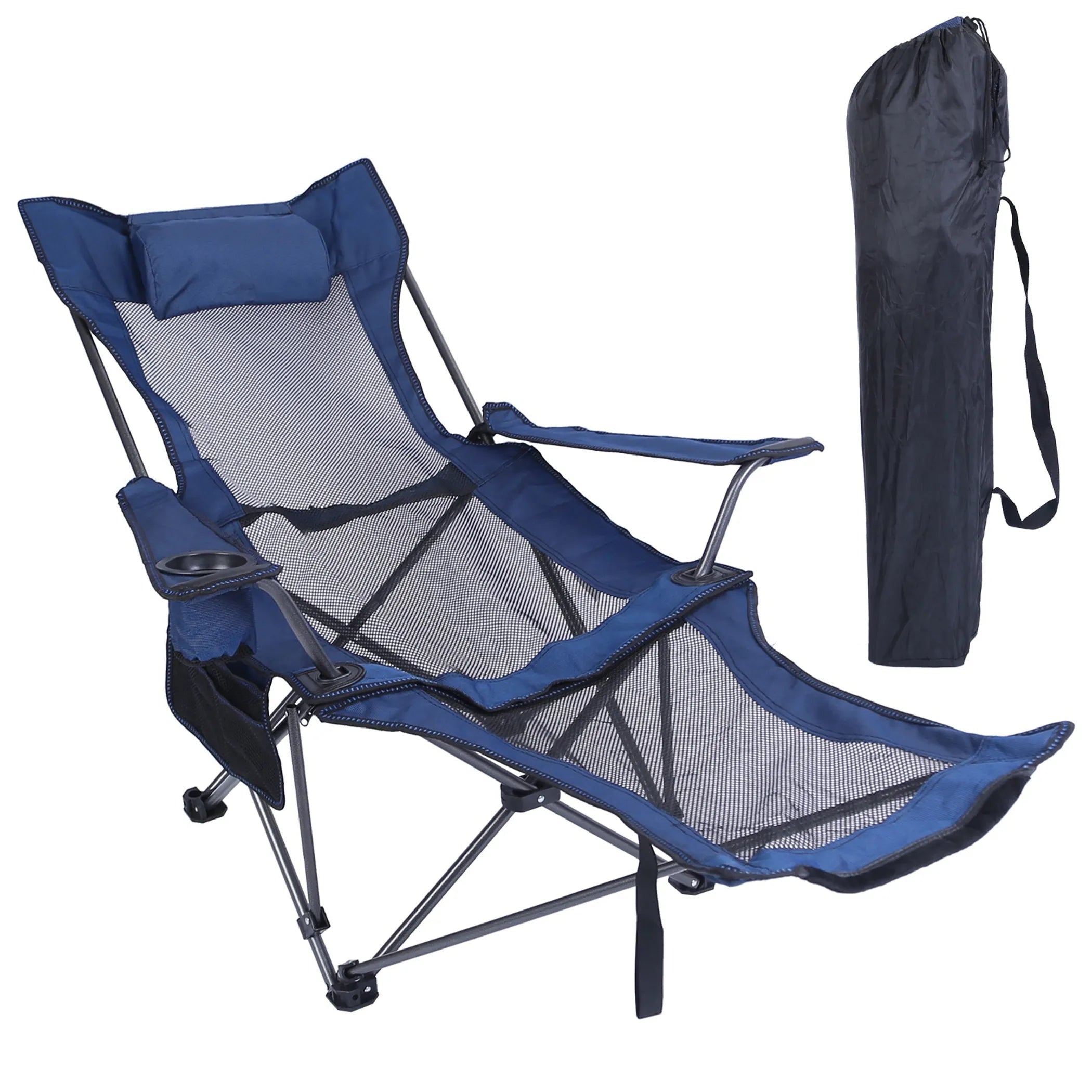 Foldable Camping Chair 330LBS Load Heavy Duty Steel Lawn Chair - Energize Trek