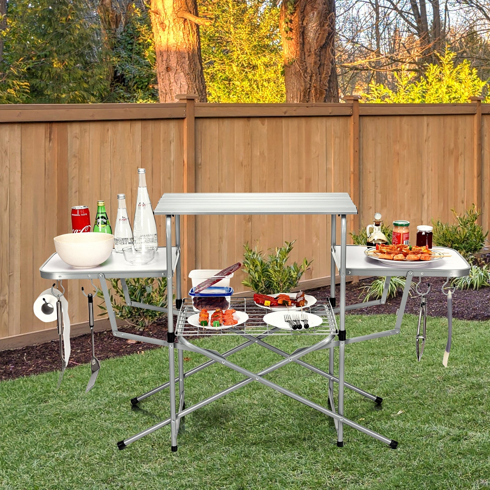 Foldable Outdoor BBQ Table Grilling Stand - Energize Trek