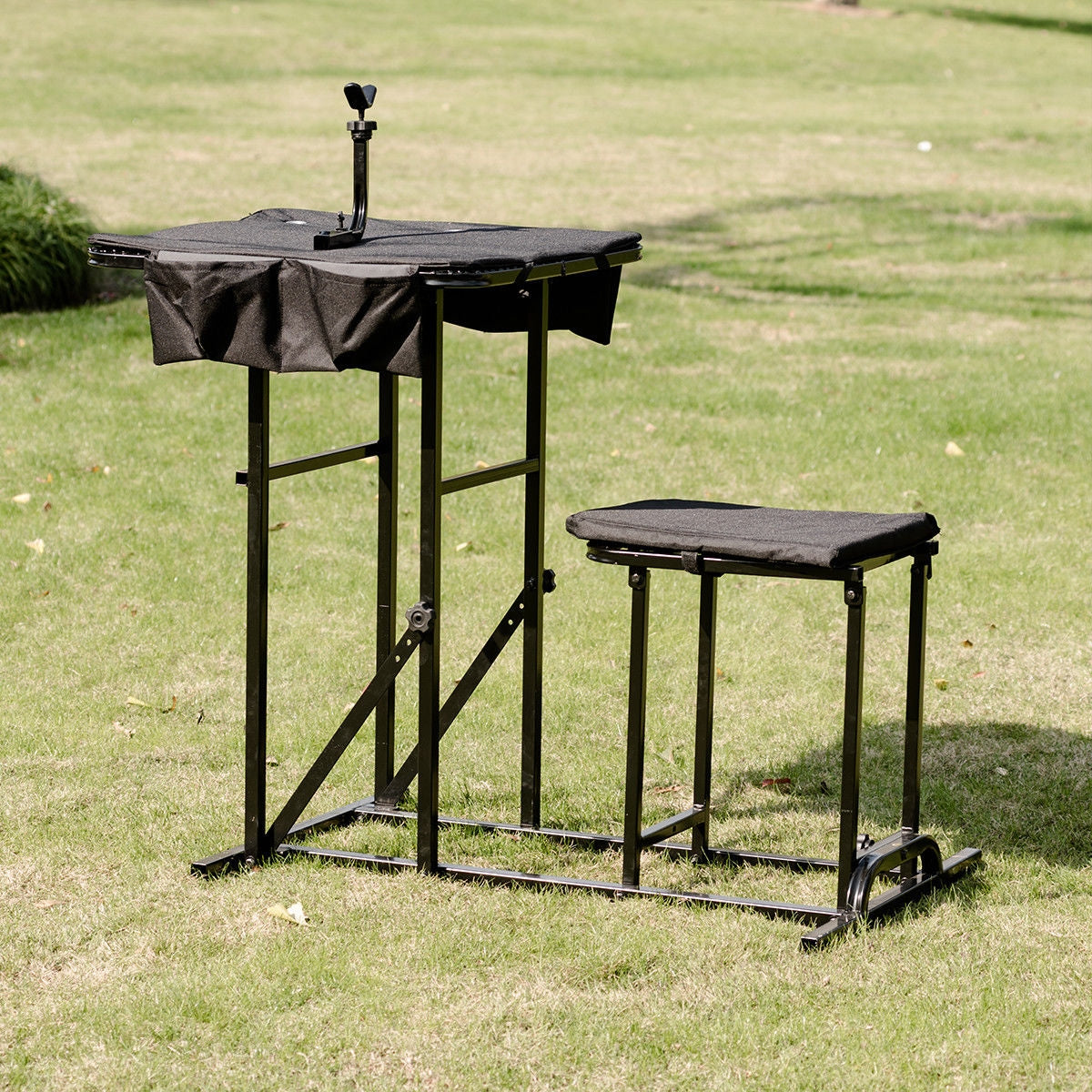 Foldable Shooting Bench with Adjustable Height Table - Energize Trek