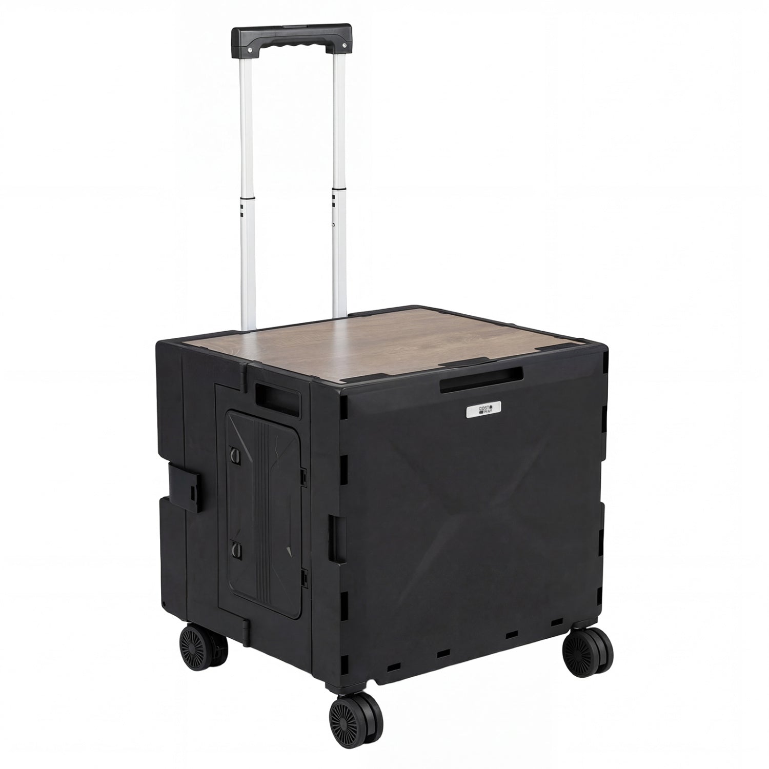 Foldable Utility Cart on 4 Rotate Wheels with Cup Holder - Energize Trek