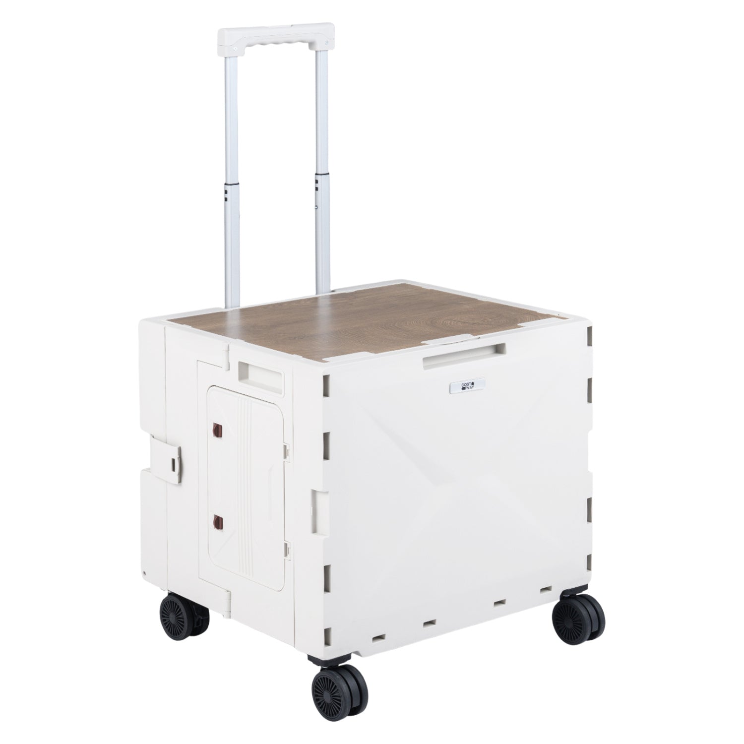 Foldable Utility Cart on 4 Rotate Wheels with Cup Holder - Energize Trek