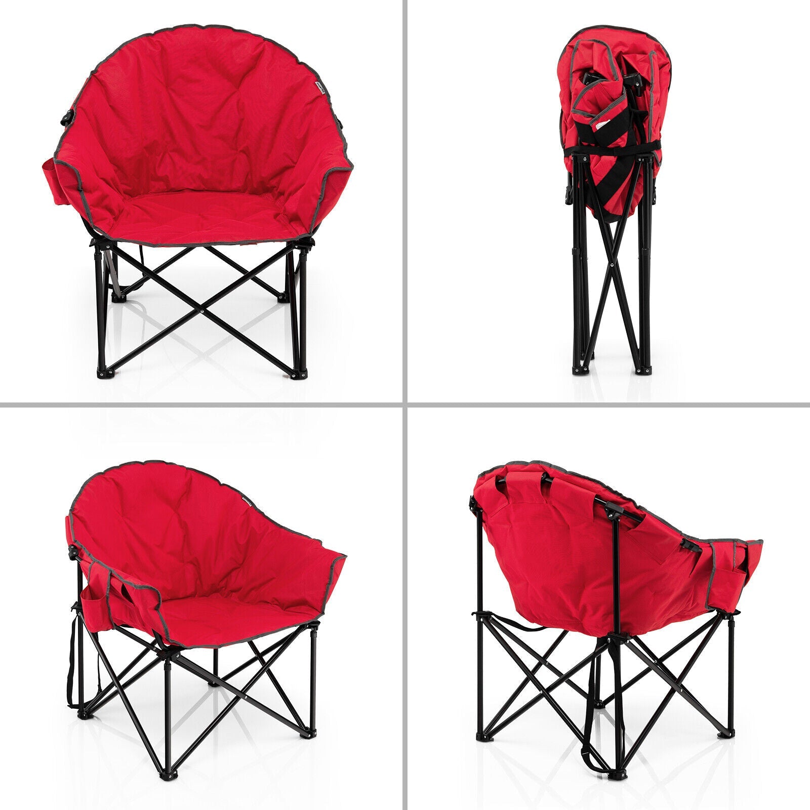 Folding Camping Moon Padded Chair with Carrying Bag - Energize Trek