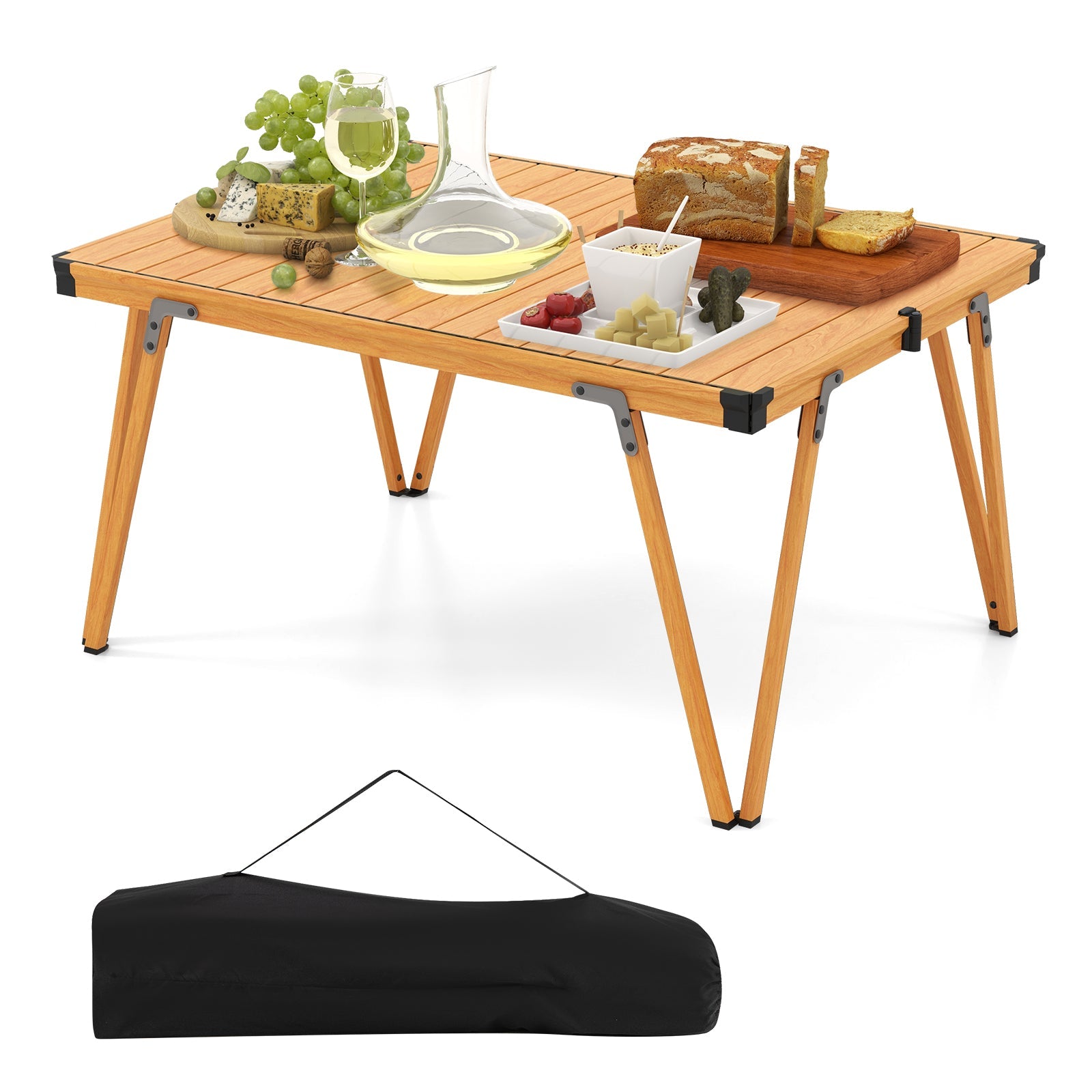 Folding Camping Table Picnic Table with Storage Bag and Waterproof Desktop - Energize Trek