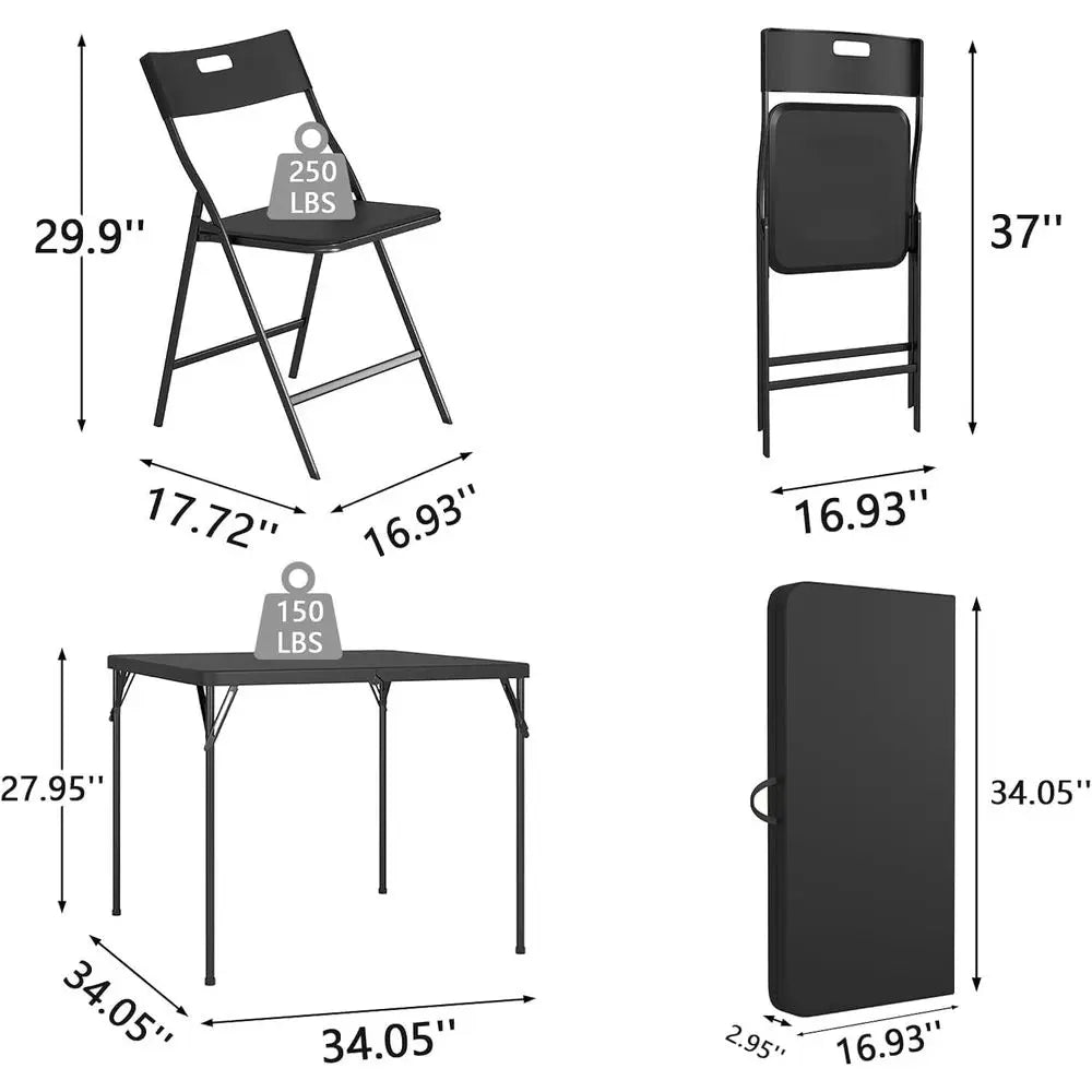 Folding Card Table And Chairs Set For Indoor Outdoor Use - Energize Trek
