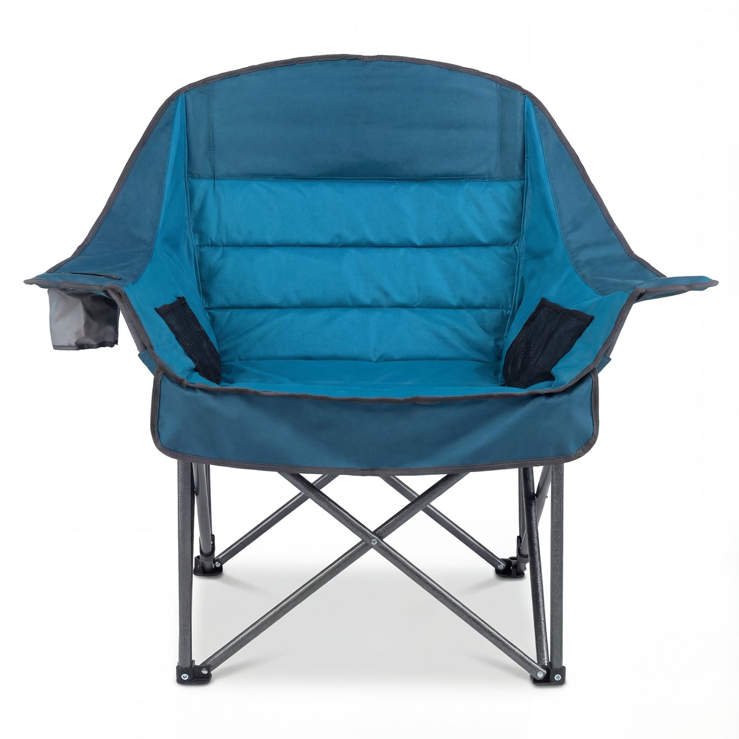 Folding Oversized Camping Chair with Side Pockets and Cup Holder - Energize Trek