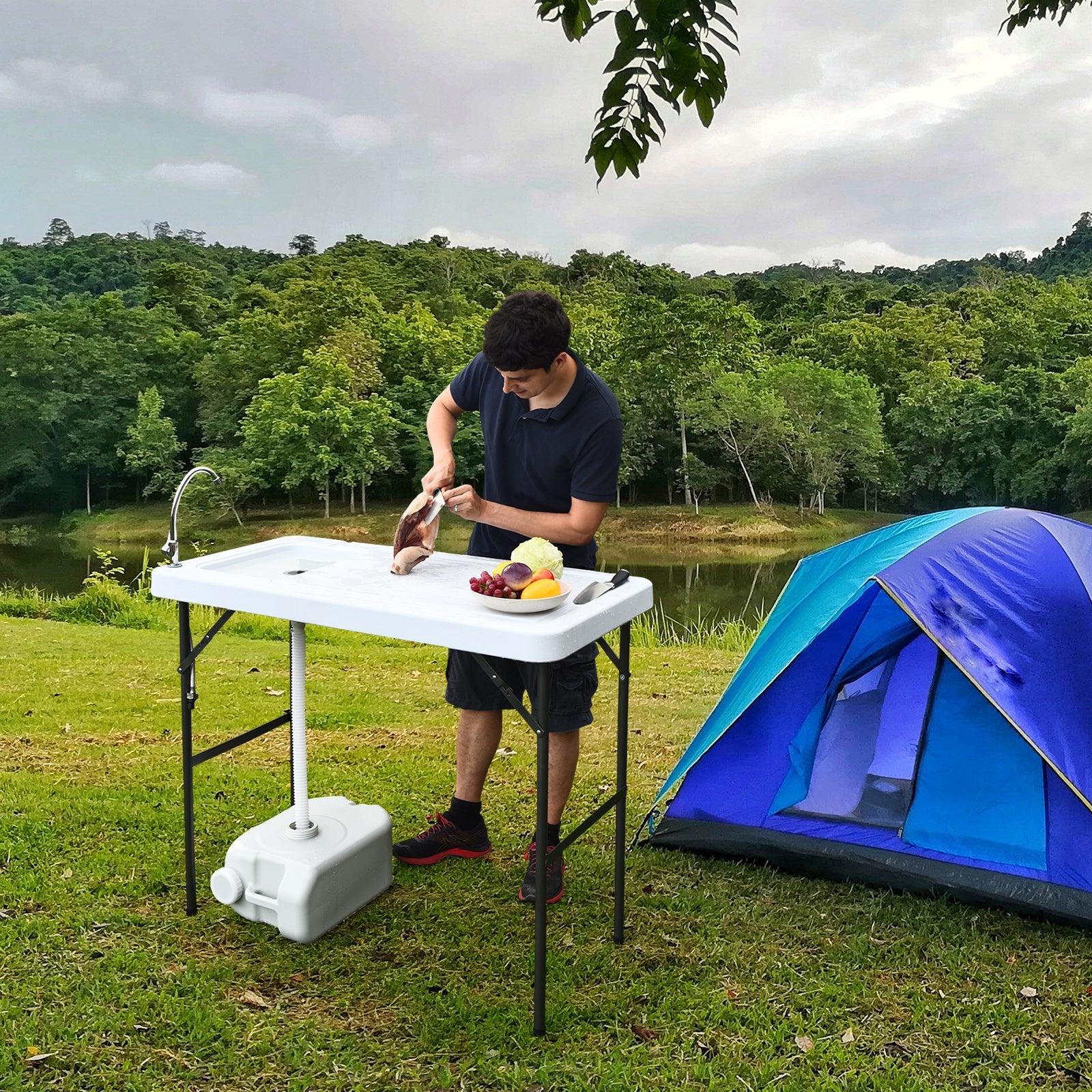 Folding Portable Fish Cleaning Cutting Table - Energize Trek